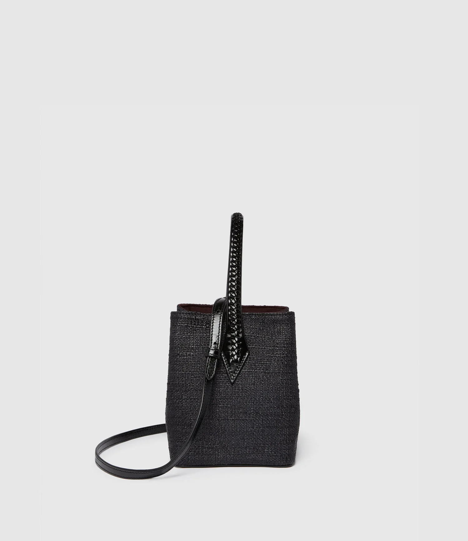 Metier - Vérité Mini Bouclé Black with Glossy Calfskin Black - Image 2