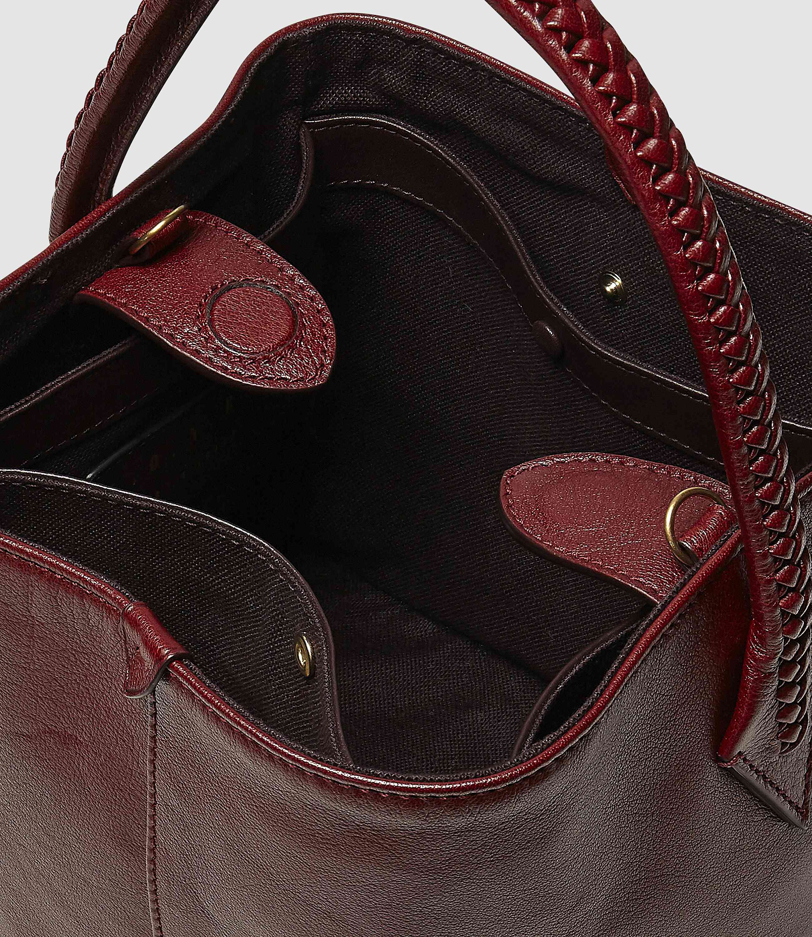 Metier - Vérité Mini Collapsible Tote Bag Buffalo Dark Cherry - Image 3