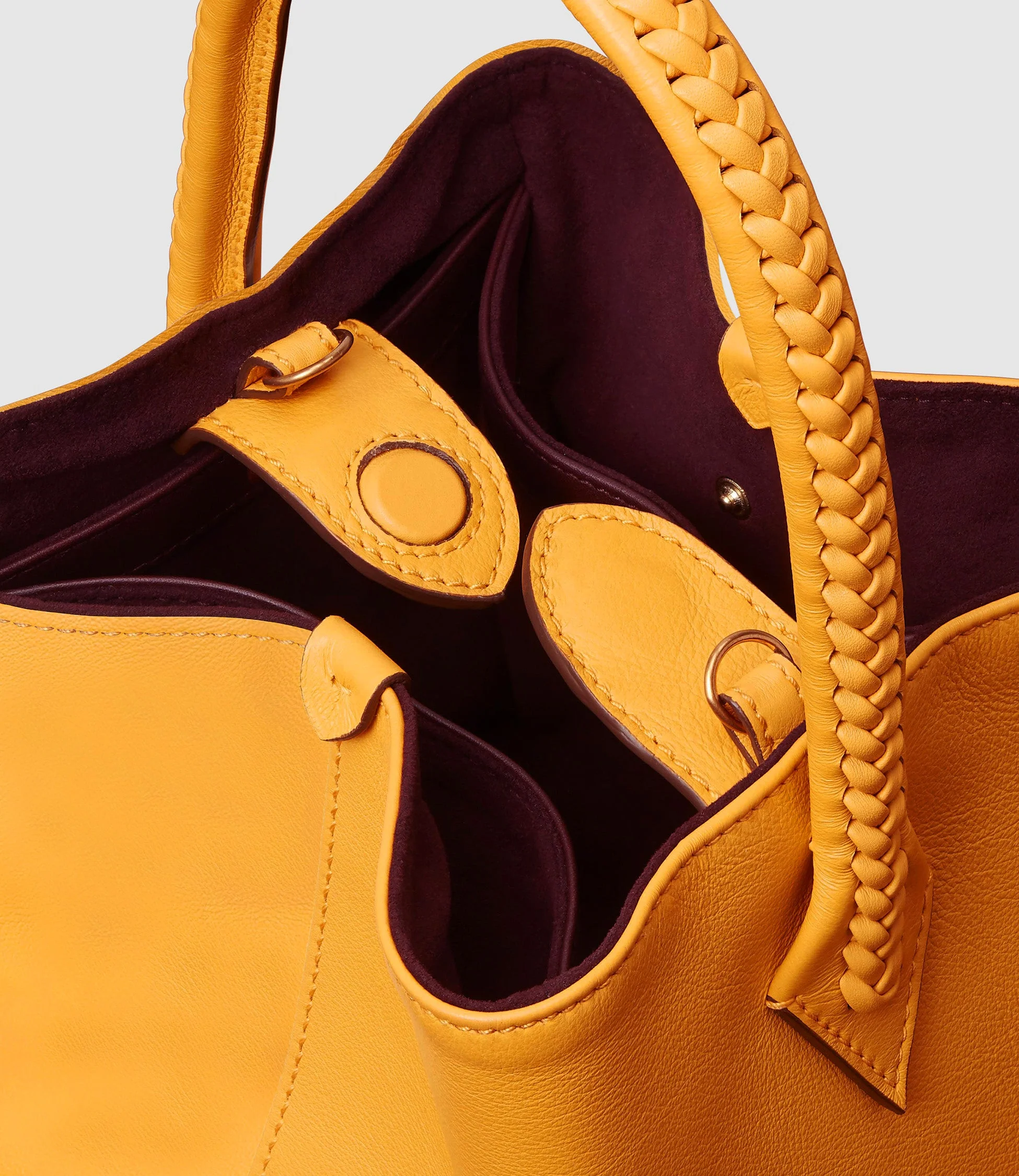 Metier - Vérité Mini Collapsible Tote Bag Smooth Calfskin Pollen - Image 2