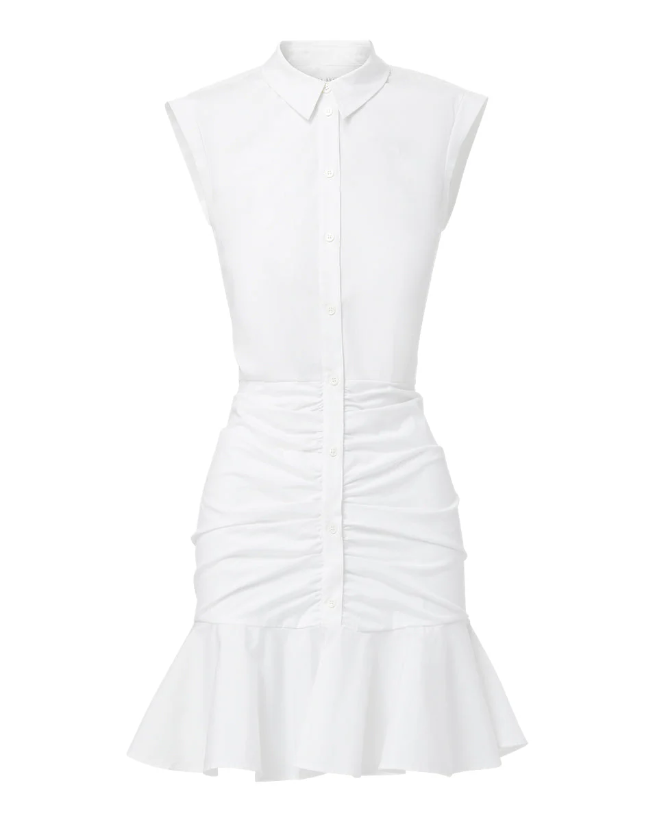 Veronica Beard - Bell Button Down Ruched Shirtdress - Image 6