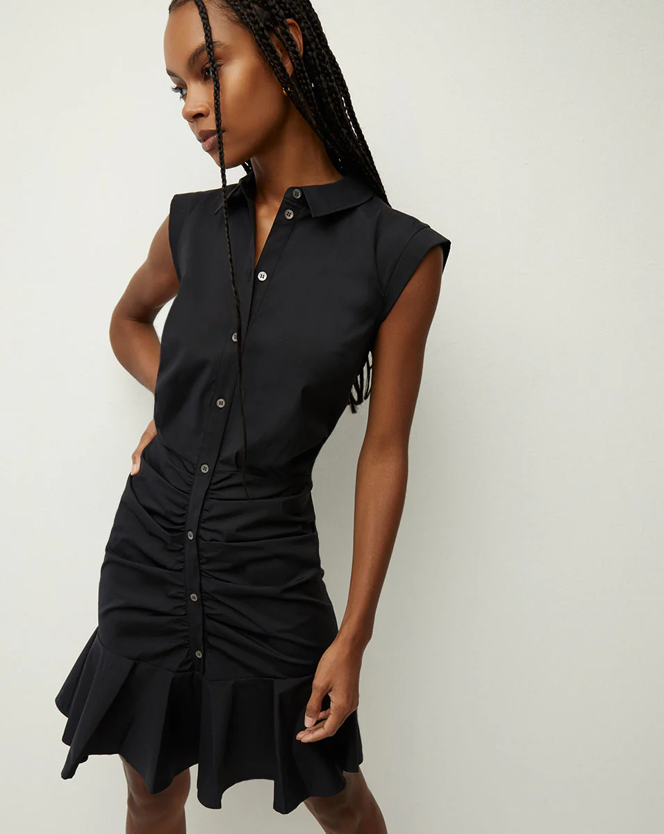 Veronica Beard - Bell Button Down Ruched Shirtdress - Image 8