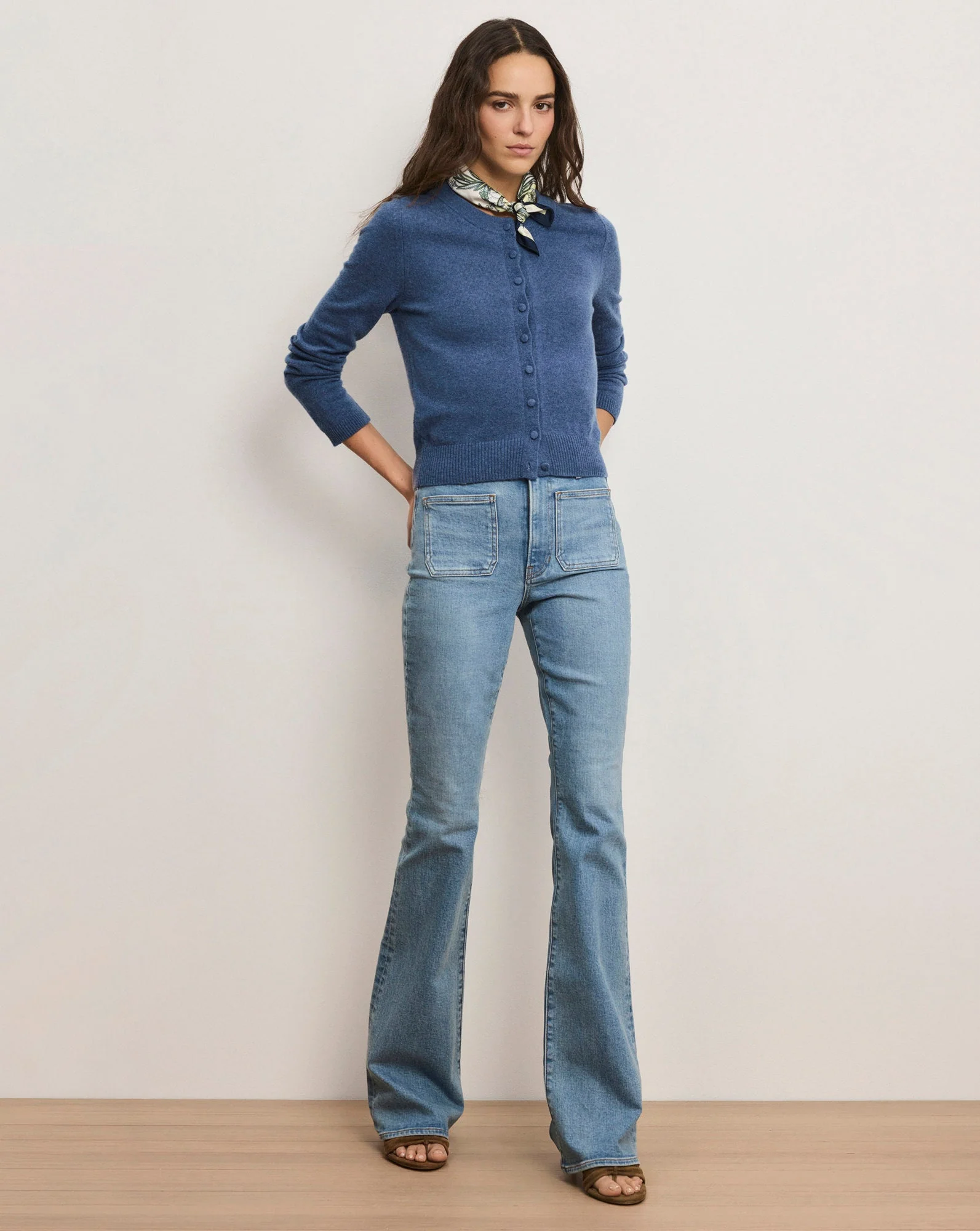 Veronica Beard - Beverly Patch - Pocket Skinny - Flare Jean