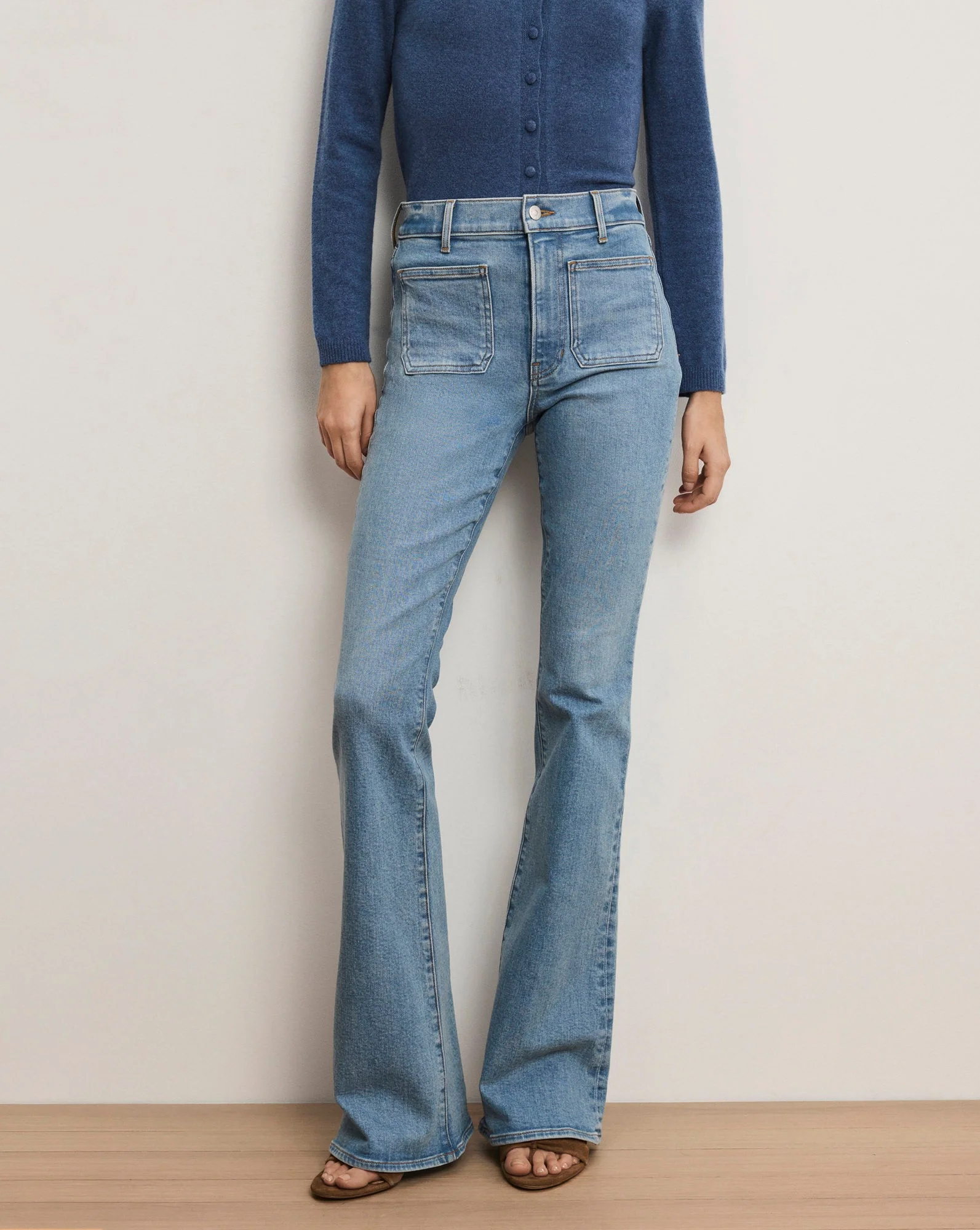 Veronica Beard - Beverly Patch - Pocket Skinny - Flare Jean - Image 2