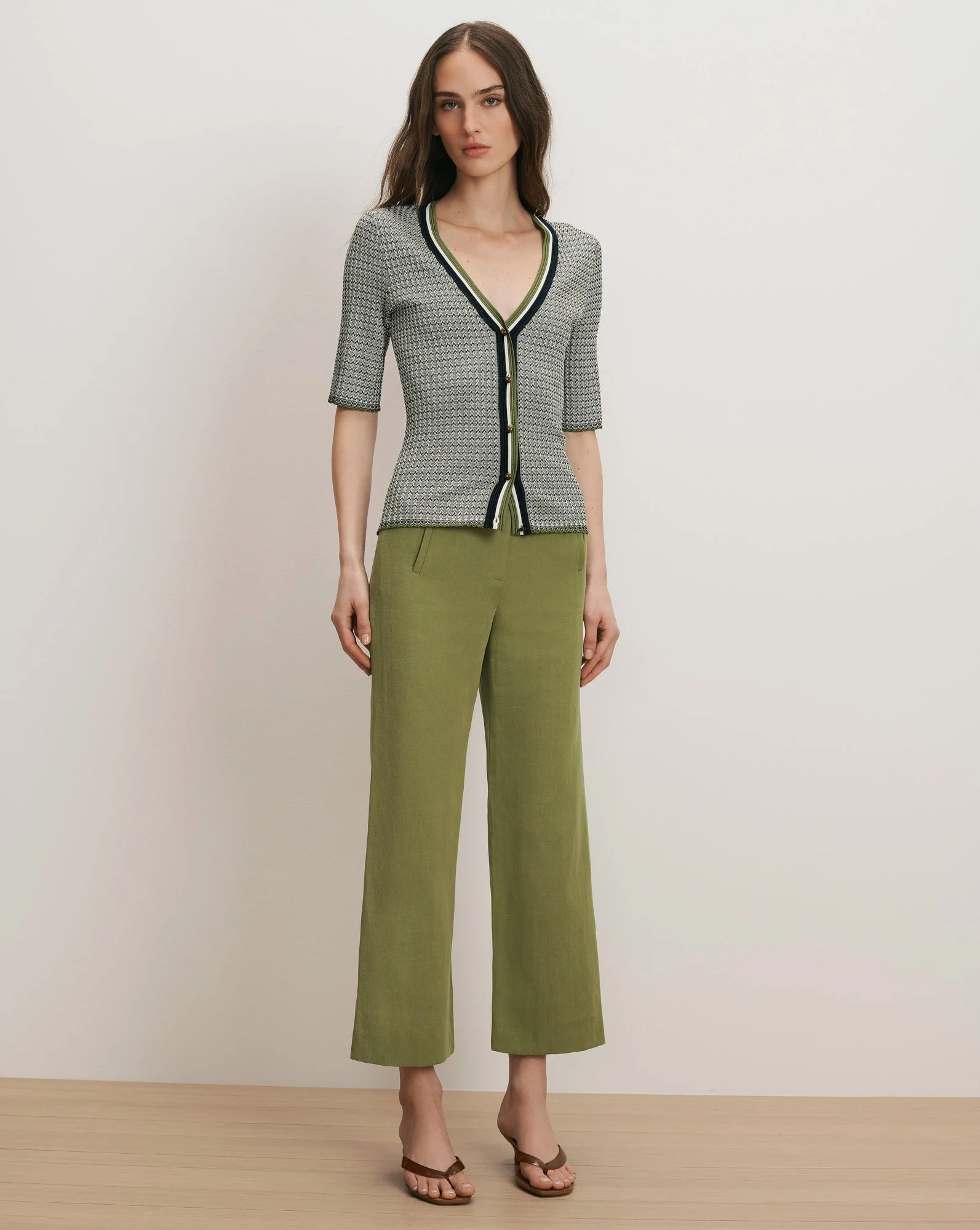 Veronica Beard - Calliope Knit Button - Front Top - Image 2