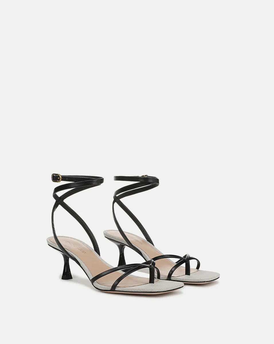 Veronica Beard - Caterina Leather Ankle - Wrap Sandal - Image 11