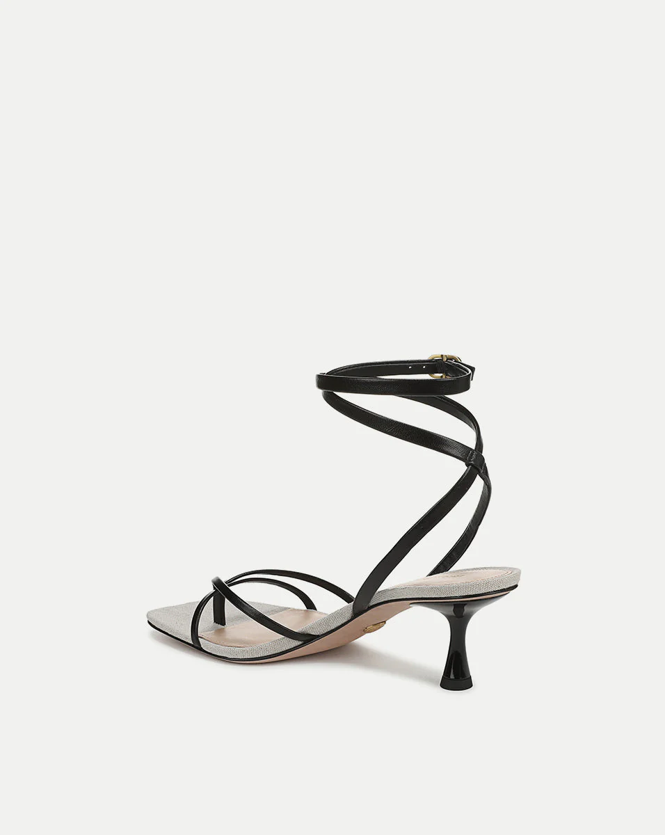 Veronica Beard - Caterina Leather Ankle - Wrap Sandal - Image 13
