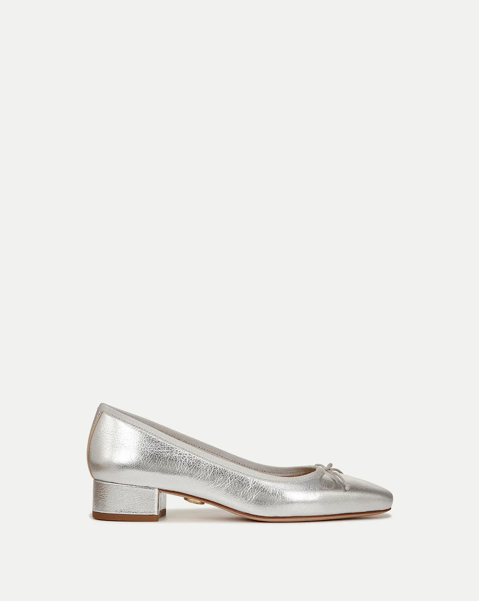 Veronica Beard - Cecile Metallic Leather Ballet Pump - Image 13