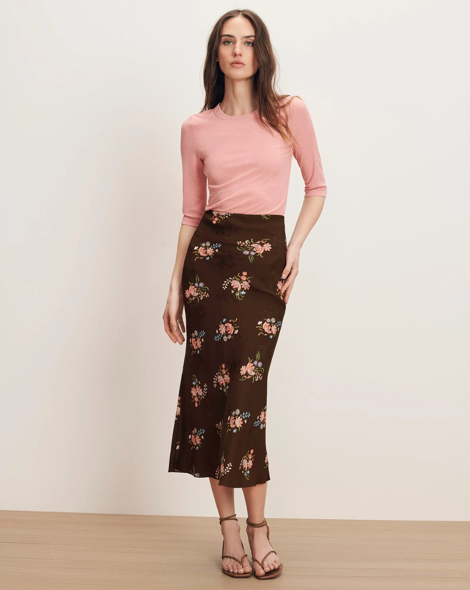 Veronica Beard - Clover Floral Midi Skirt