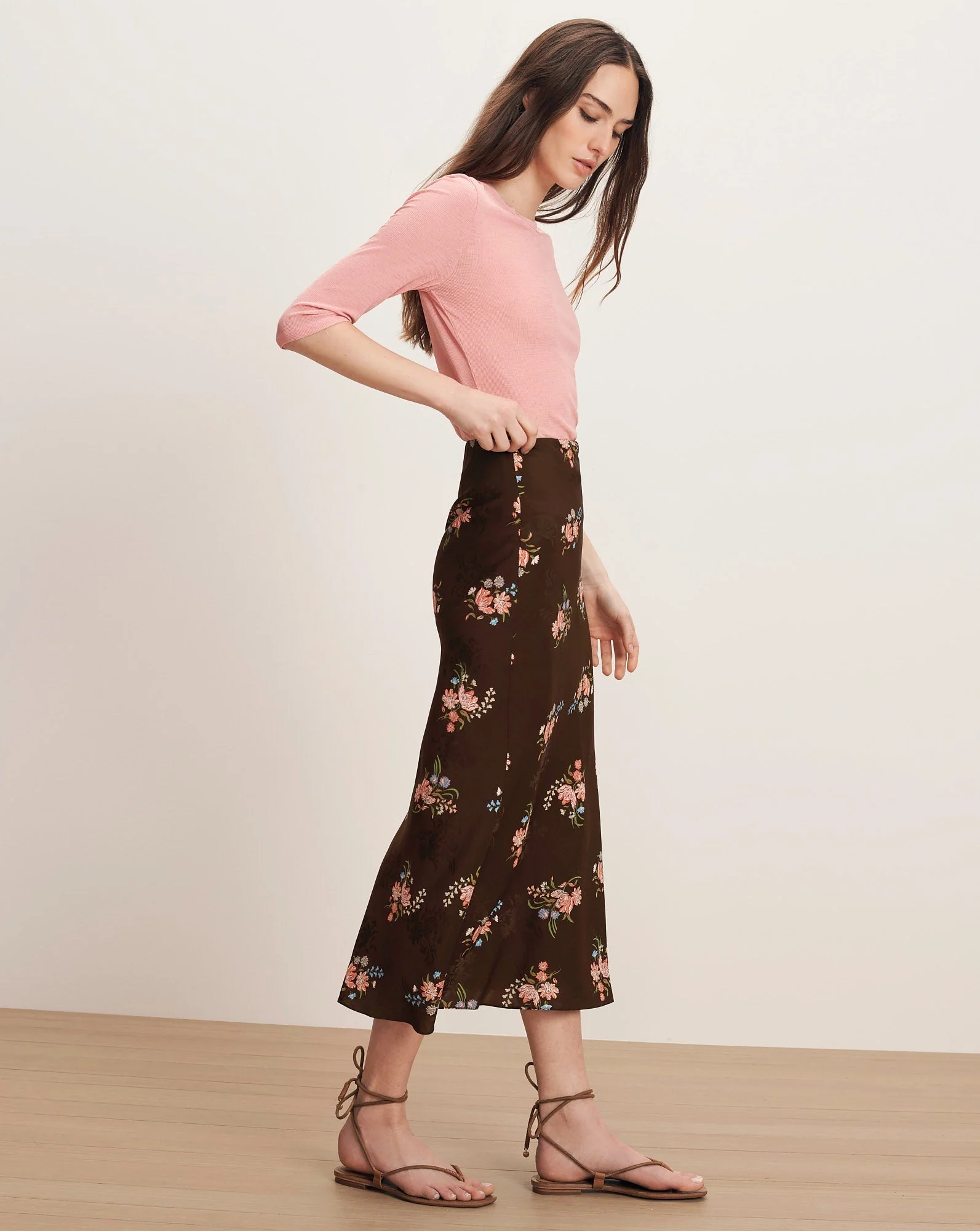 Veronica Beard - Clover Floral Midi Skirt - Image 3