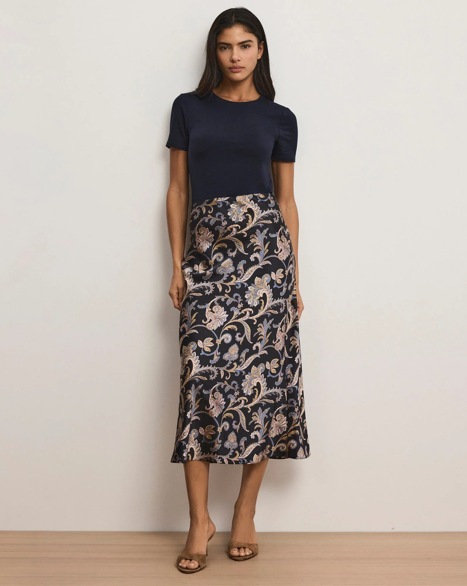 Veronica Beard - Clover Paisley Midi Skirt