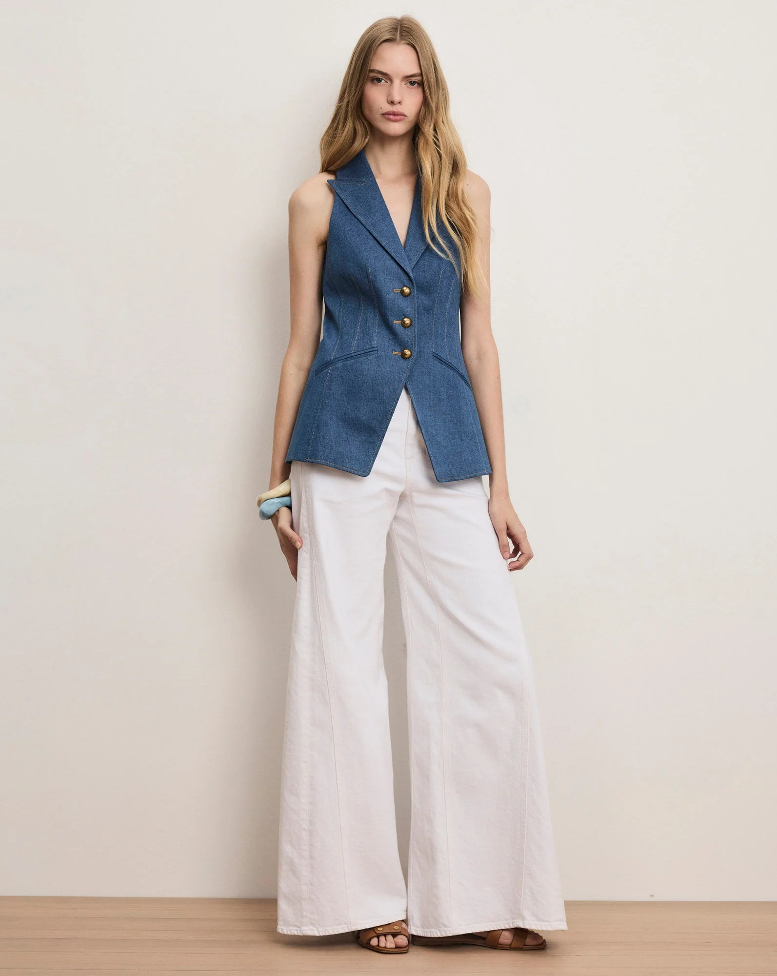 Veronica Beard - Costa Denim Vest - Image 2