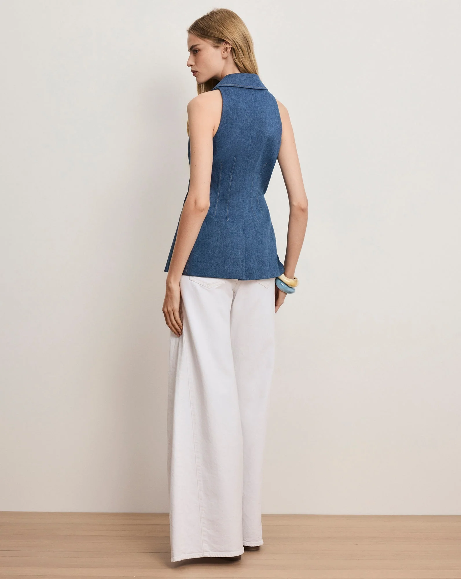 Veronica Beard - Costa Denim Vest - Image 4
