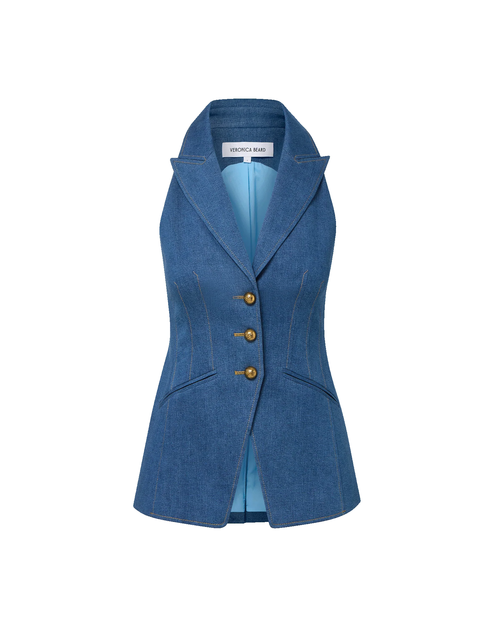 Veronica Beard - Costa Denim Vest - Image 6