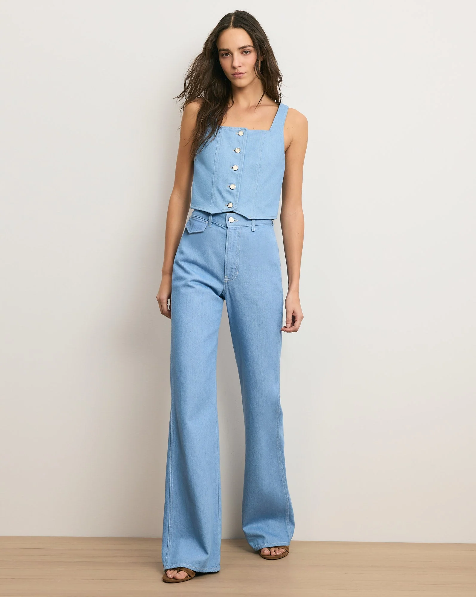 Veronica Beard - Crosbie Flap - Pocket Slim Wide - Leg Jean - Image 6