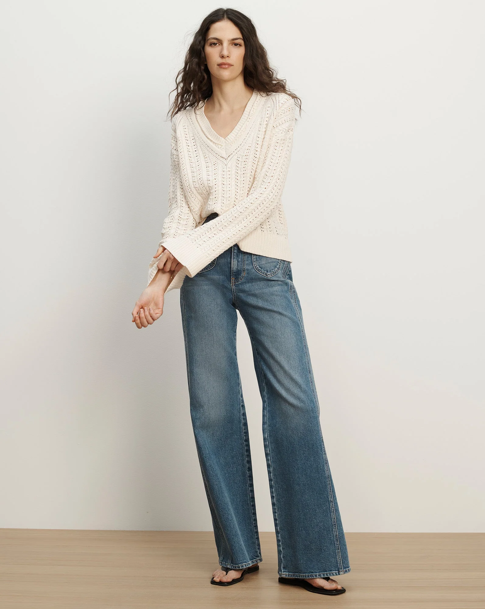Veronica Beard - Deveraux Pointelle Sweater - Image 2