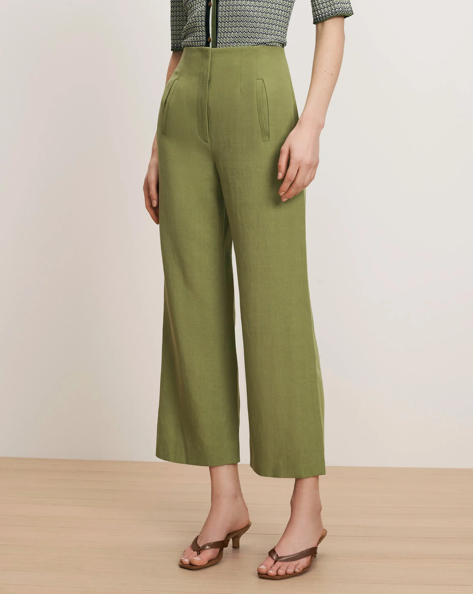 Veronica Beard - Dova Wide - Leg Linen Pant - Image 2