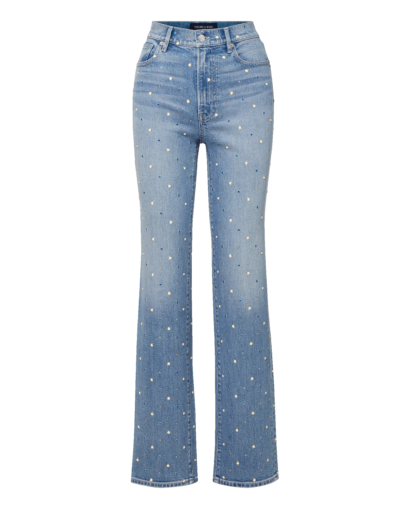 Veronica Beard - Dylan Embellished Straight - Leg Jean - Image 8