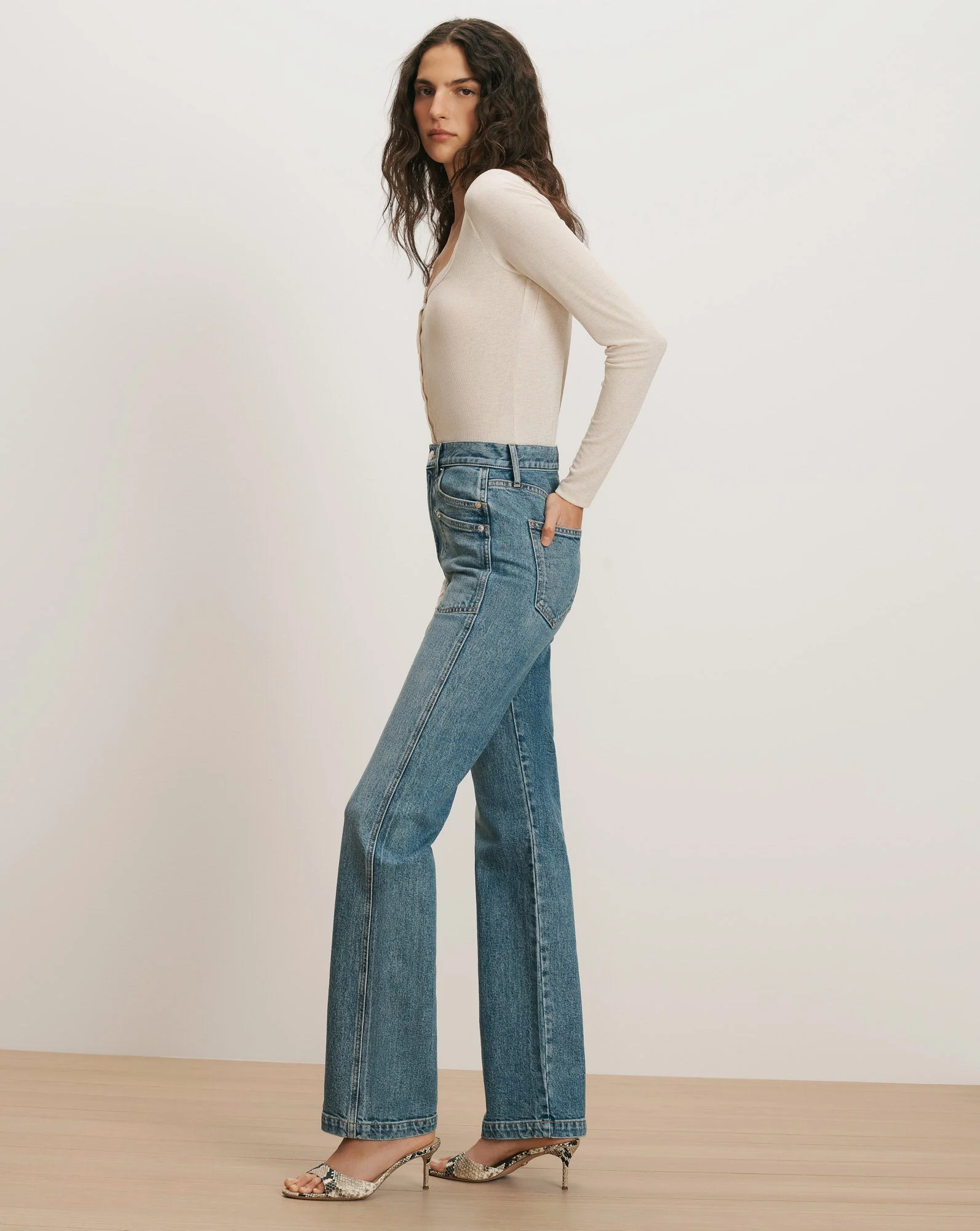 Veronica Beard - Dylan Patch - Pocket Straight - Leg Jean - Image 3
