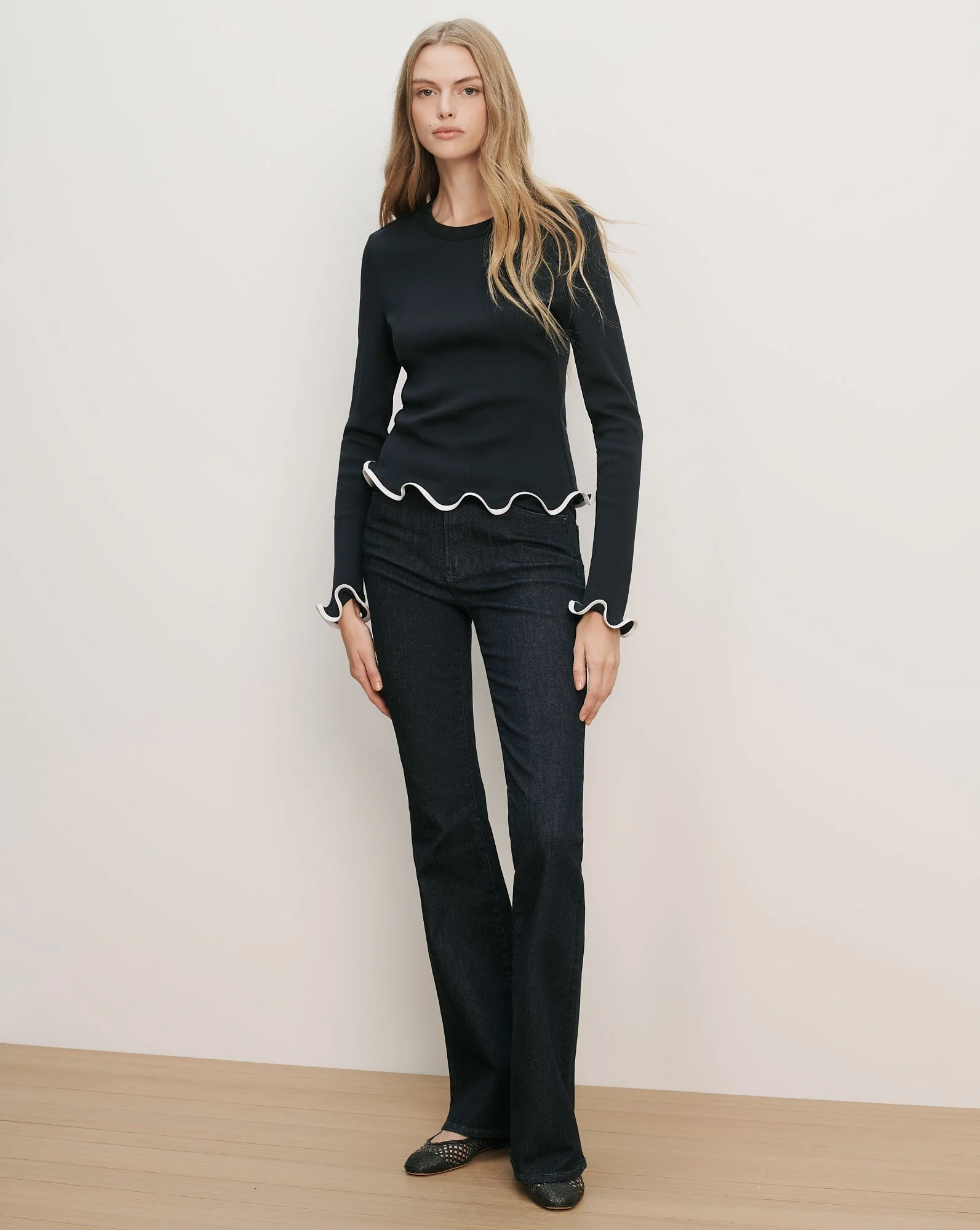 Veronica Beard - Elianne Ruffle - Trim T - Shirt - Image 2