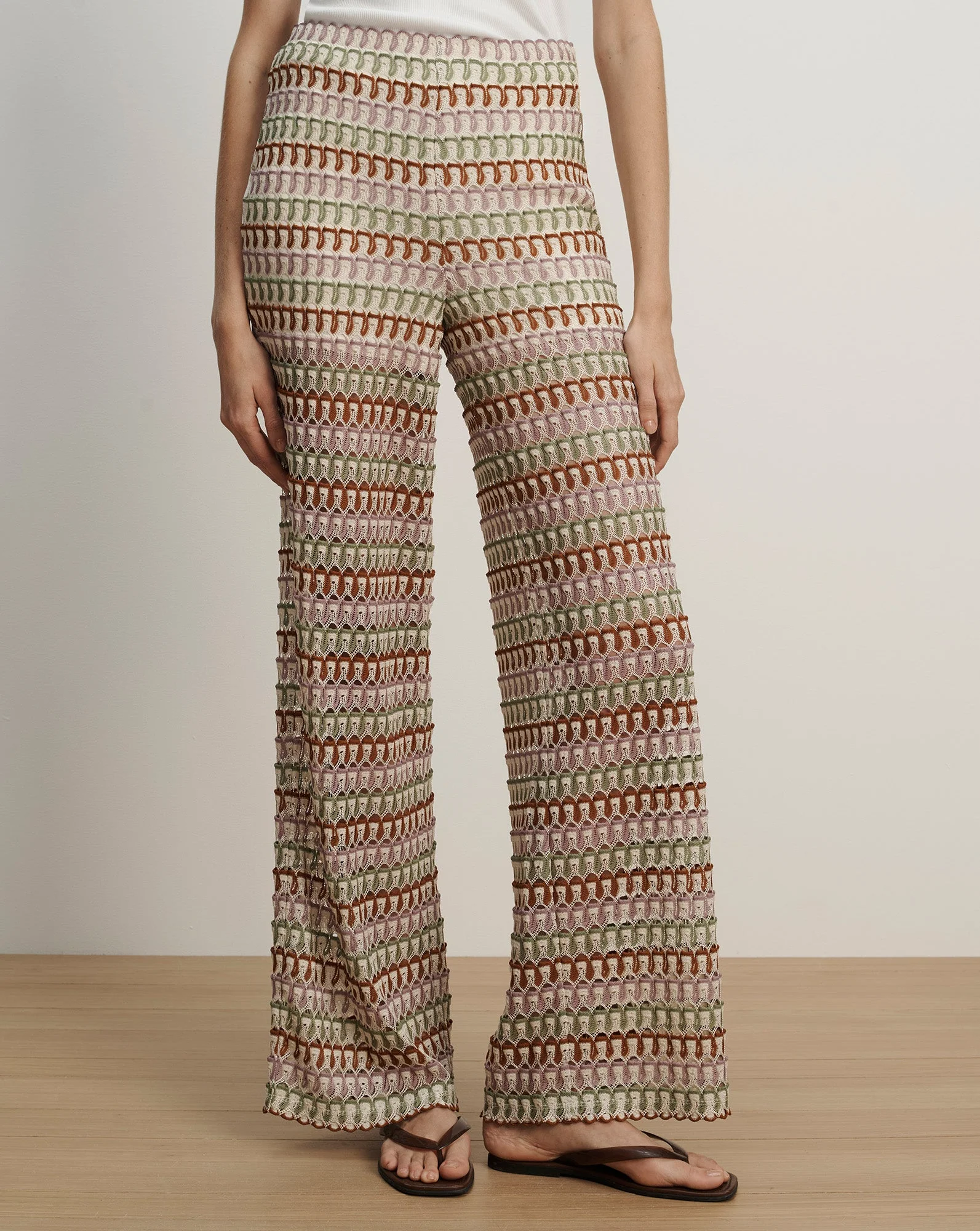Veronica Beard - Fatima Crochet Wide - Leg Pant - Image 2