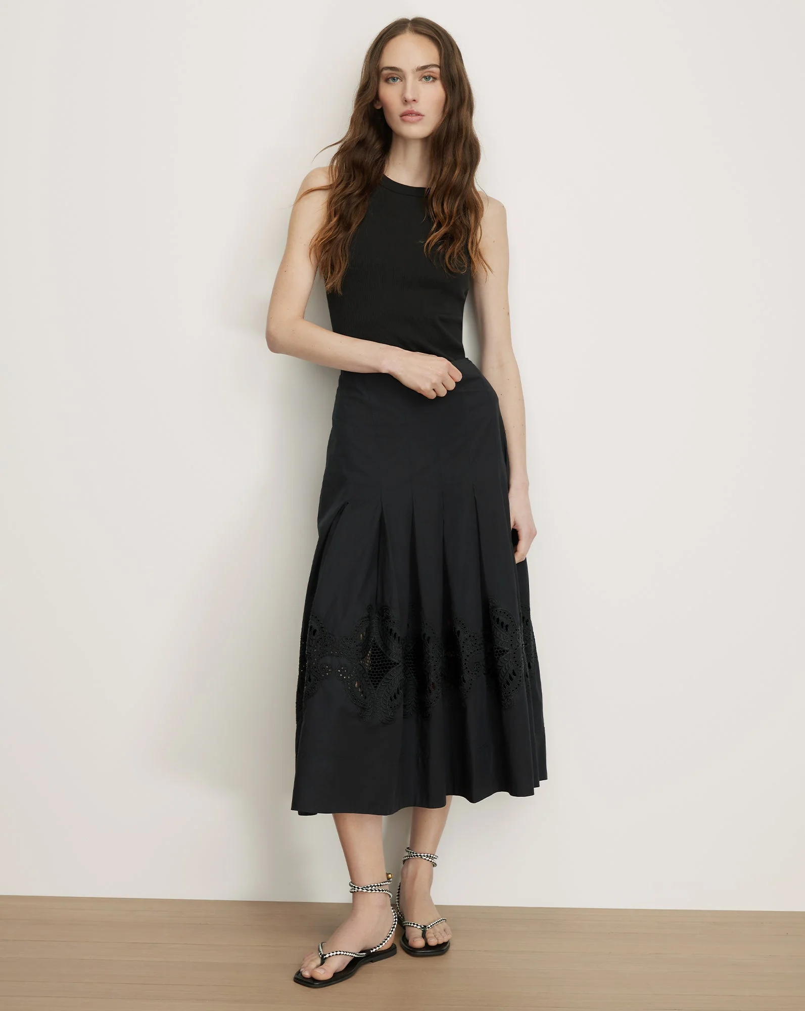 Veronica Beard - Fynnley Embroidered Midi Skirt