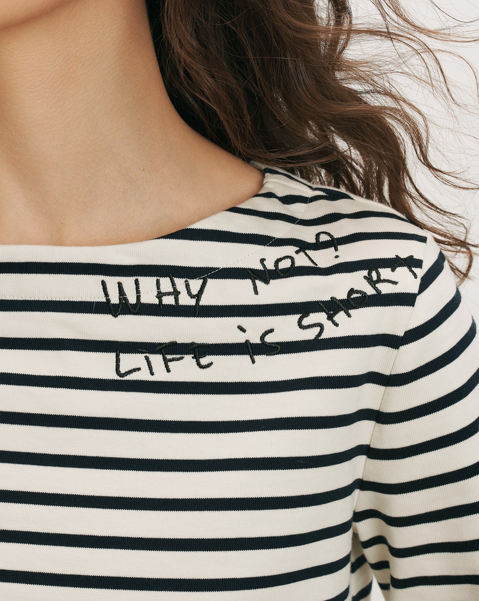 Veronica Beard - Hovey Embroidered Stripe Top - Image 5