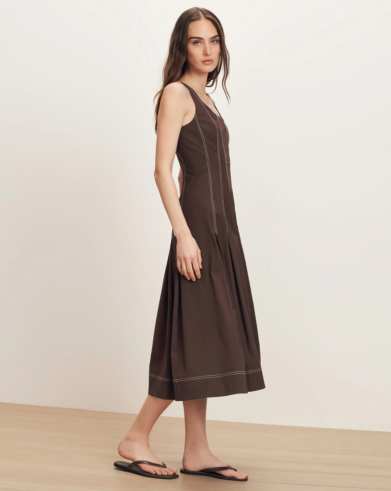 Veronica Beard - Jolie Cotton Poplin Midi Dress - Image 2