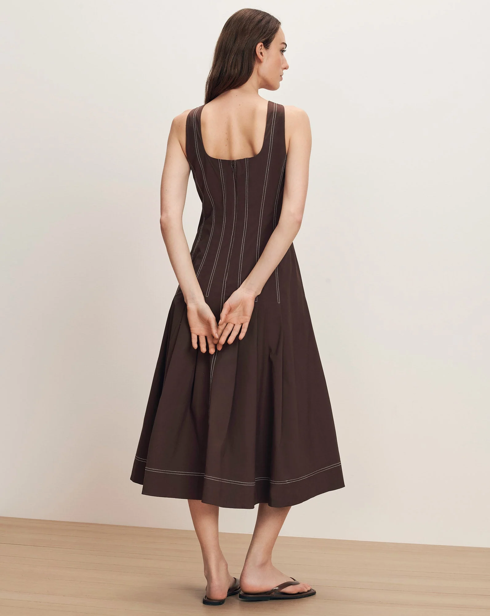 Veronica Beard - Jolie Cotton Poplin Midi Dress - Image 4