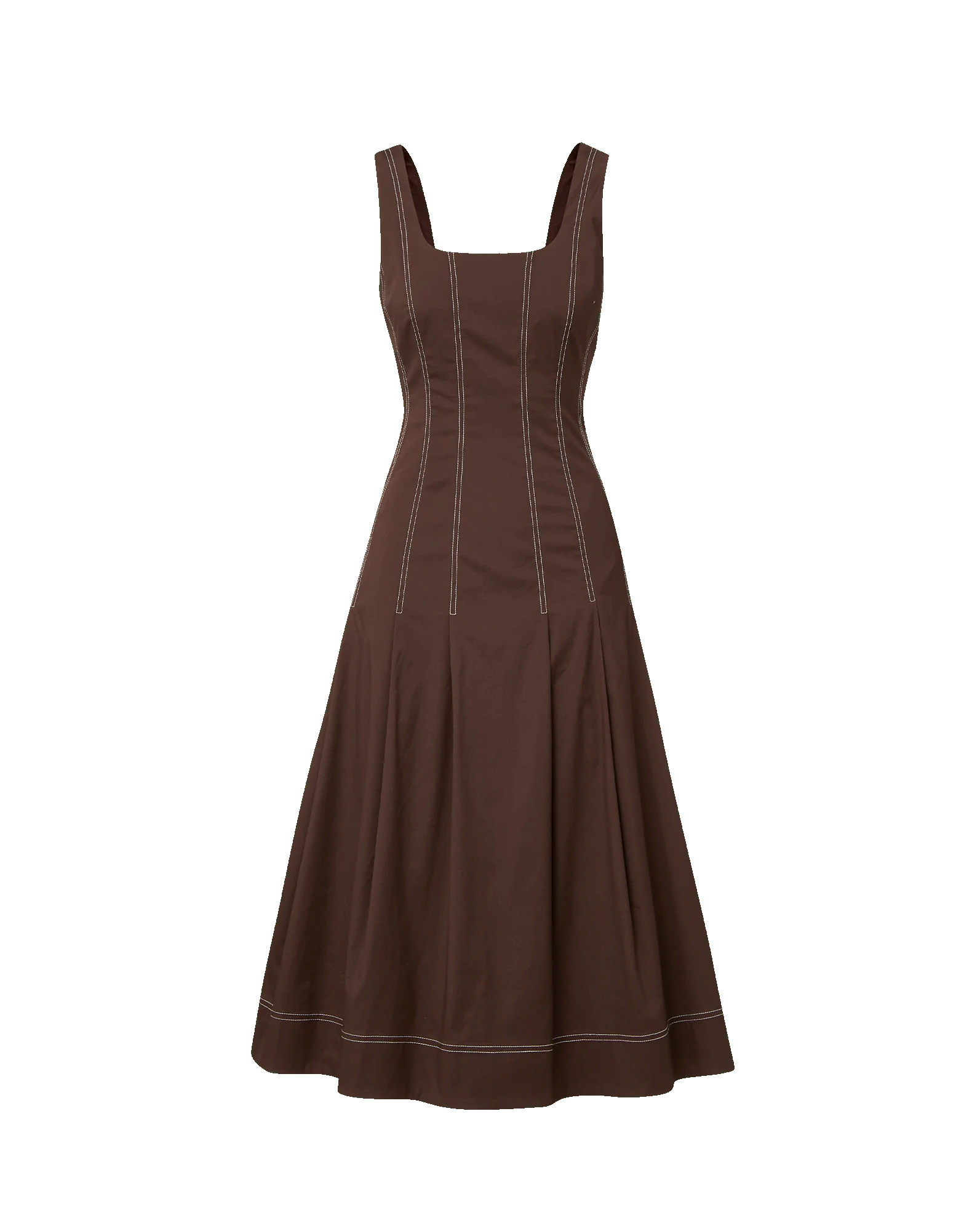Veronica Beard - Jolie Cotton Poplin Midi Dress - Image 5