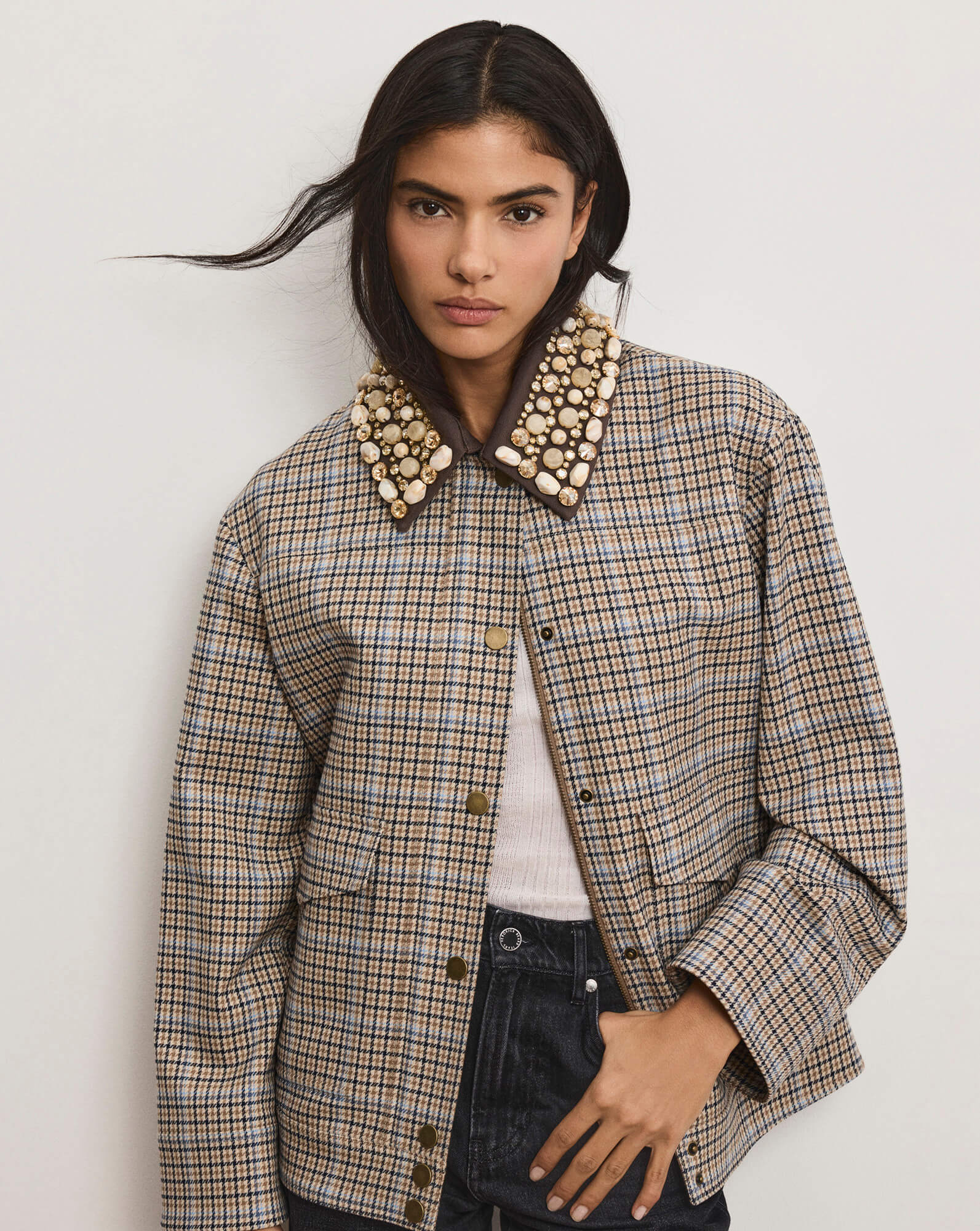Veronica Beard - Kasper Plaid Chore Jacket