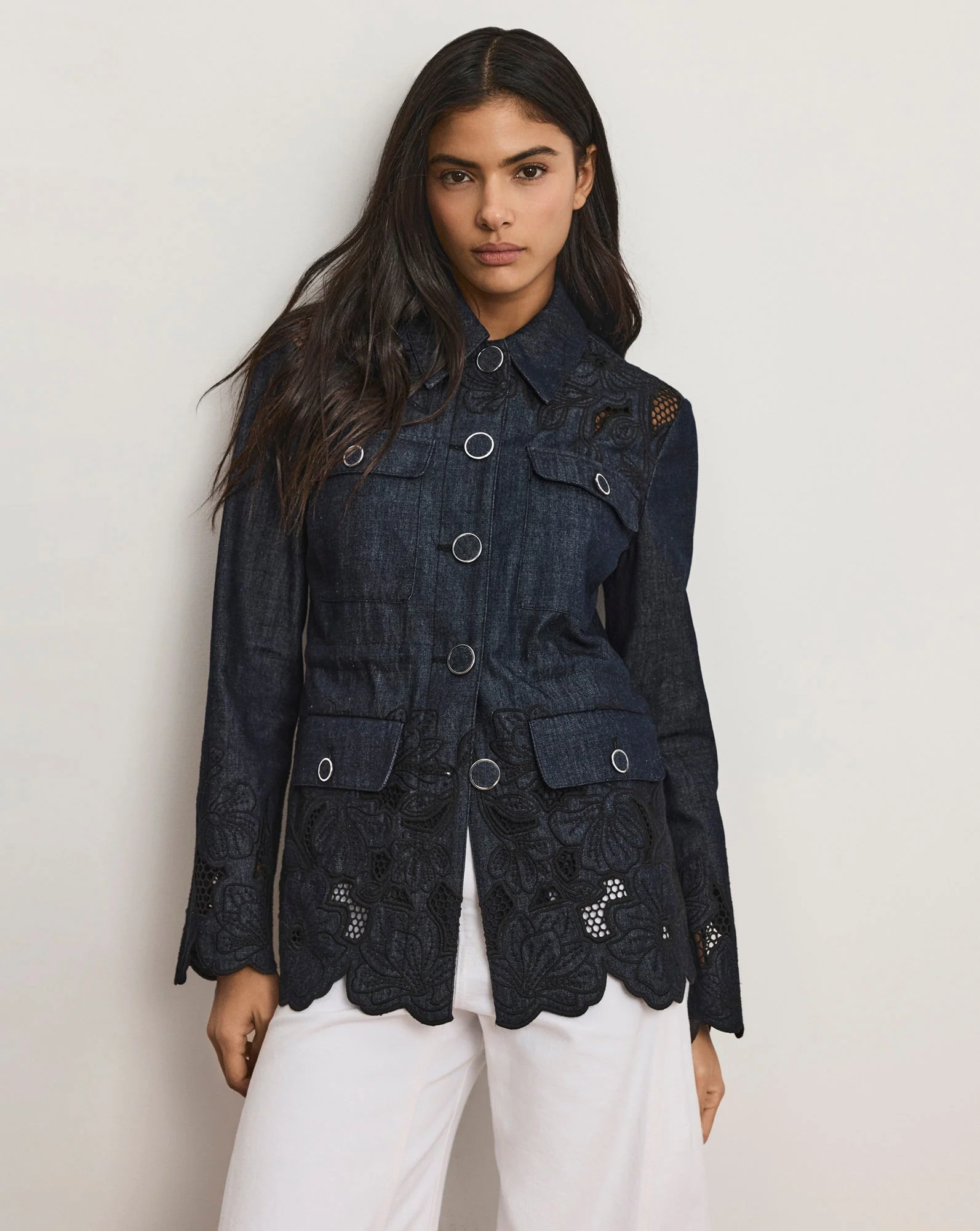 Veronica Beard - Kiki Eyelet Jacket