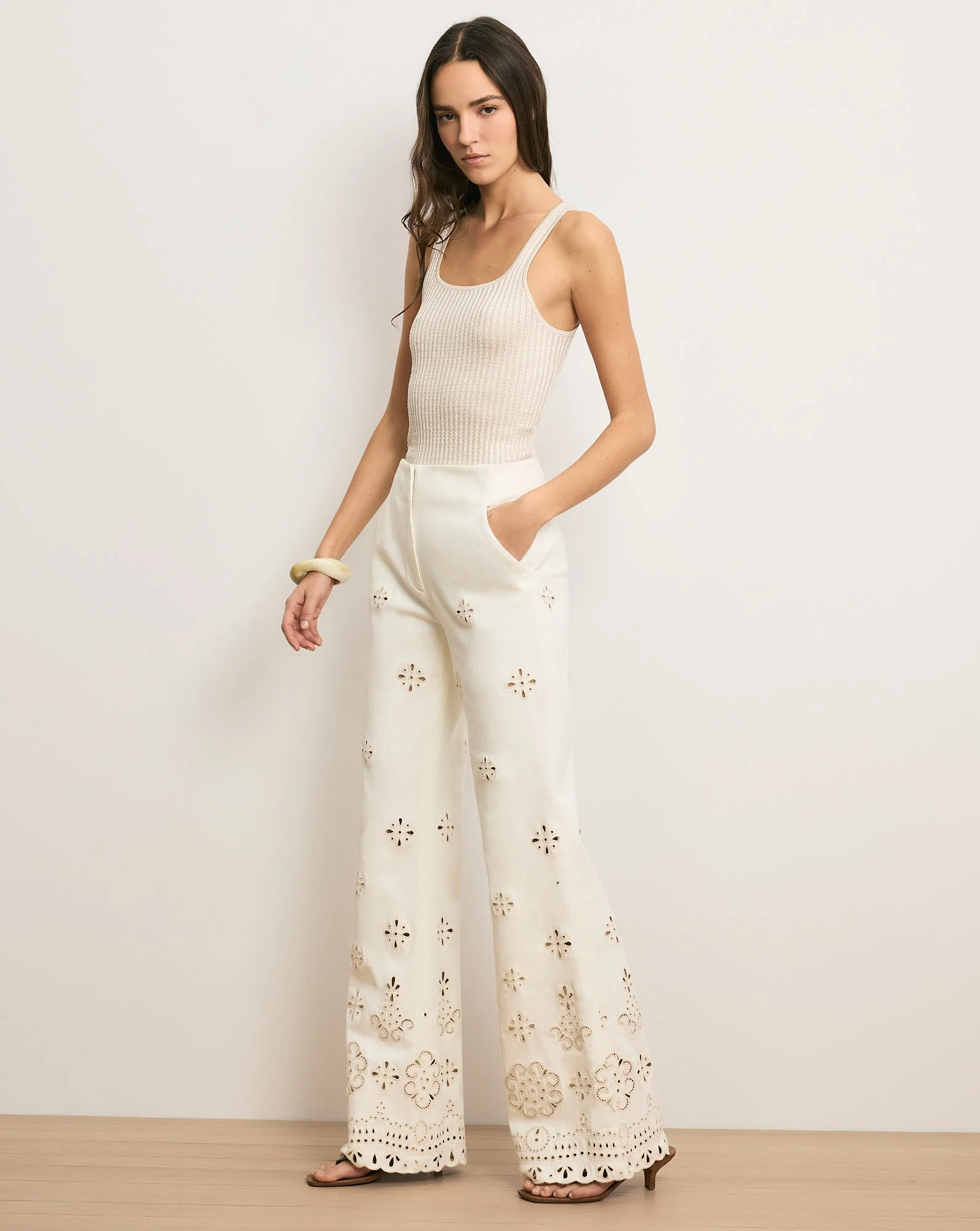 Veronica Beard - Komi Eyelet Pant - Image 3