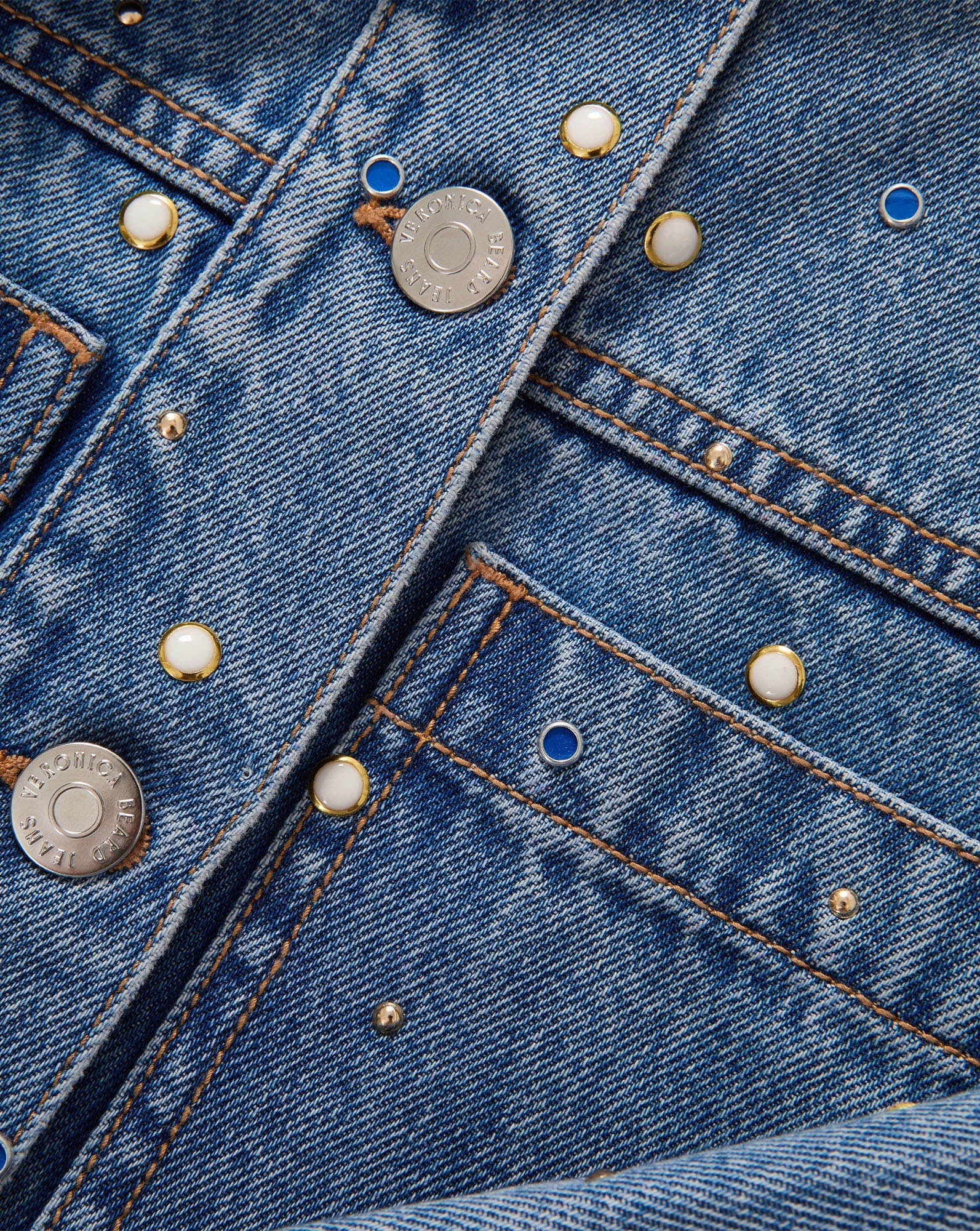 Veronica Beard - Lowry Embellished Denim Jacket - Image 3