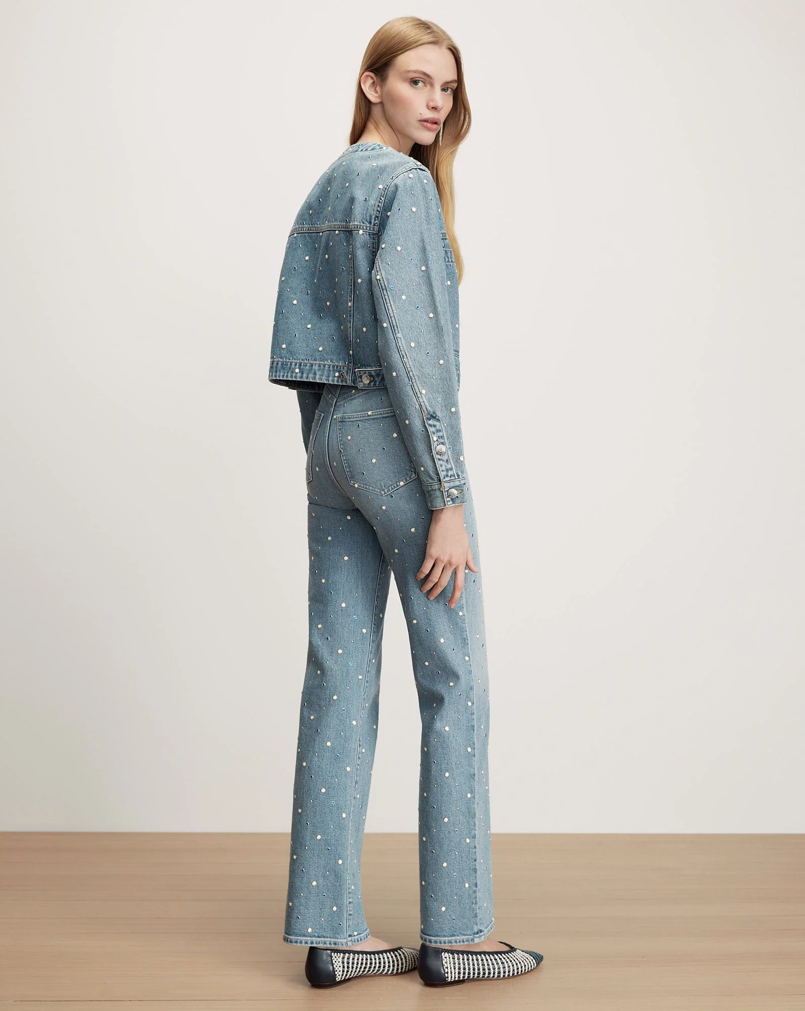 Veronica Beard - Lowry Embellished Denim Jacket - Image 4
