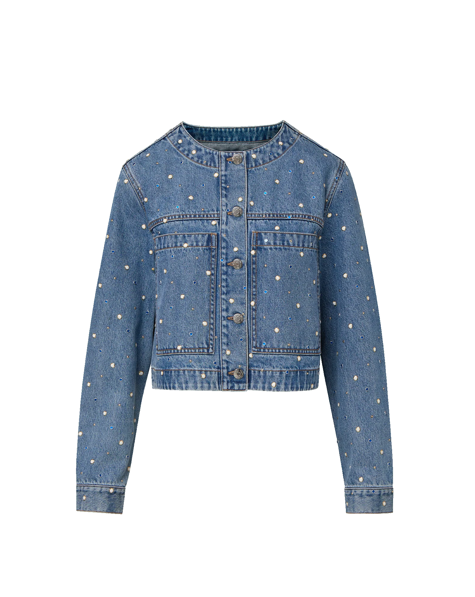 Veronica Beard - Lowry Embellished Denim Jacket - Image 6