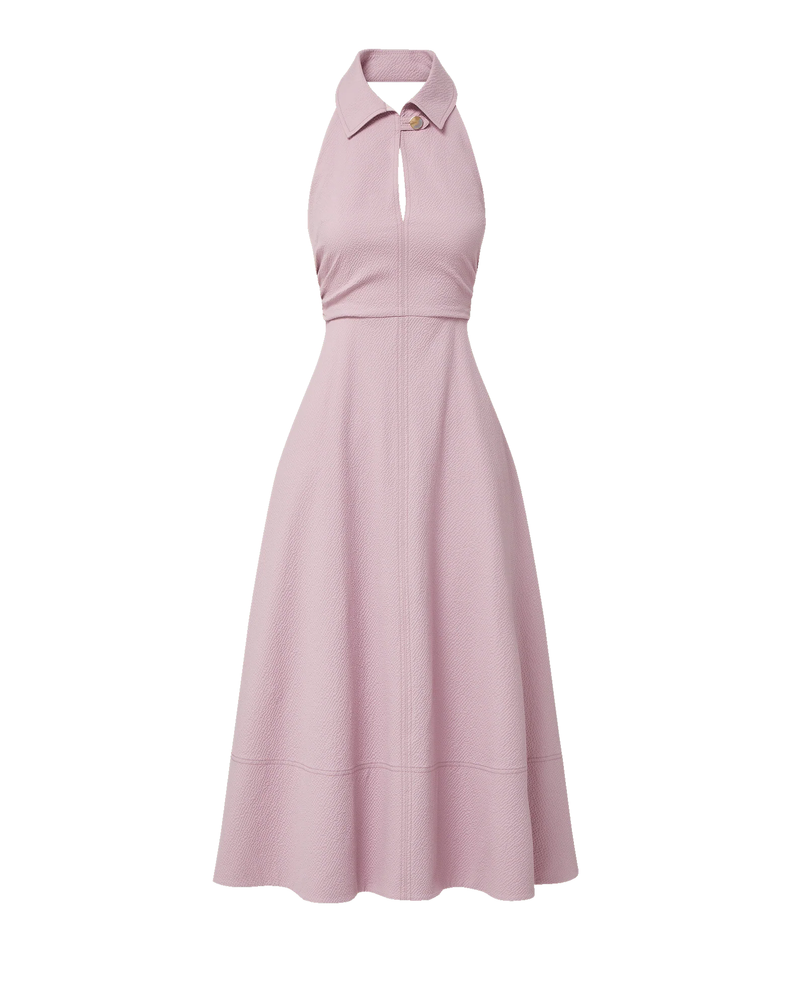 Veronica Beard - Mackey Seersucker Halter Midi Dress - Image 5