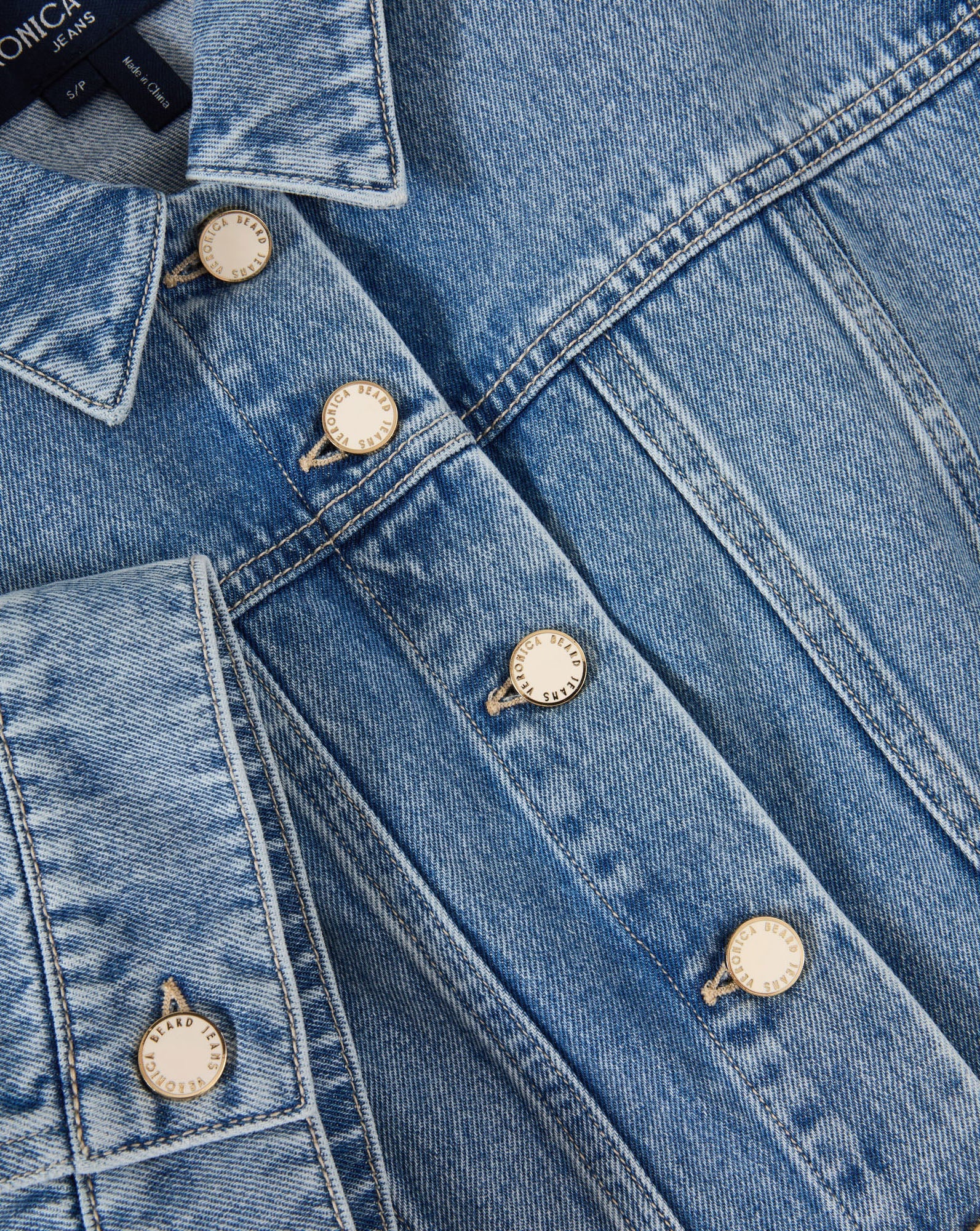 Veronica Beard - Malcom Cropped Denim Jacket - Image 3