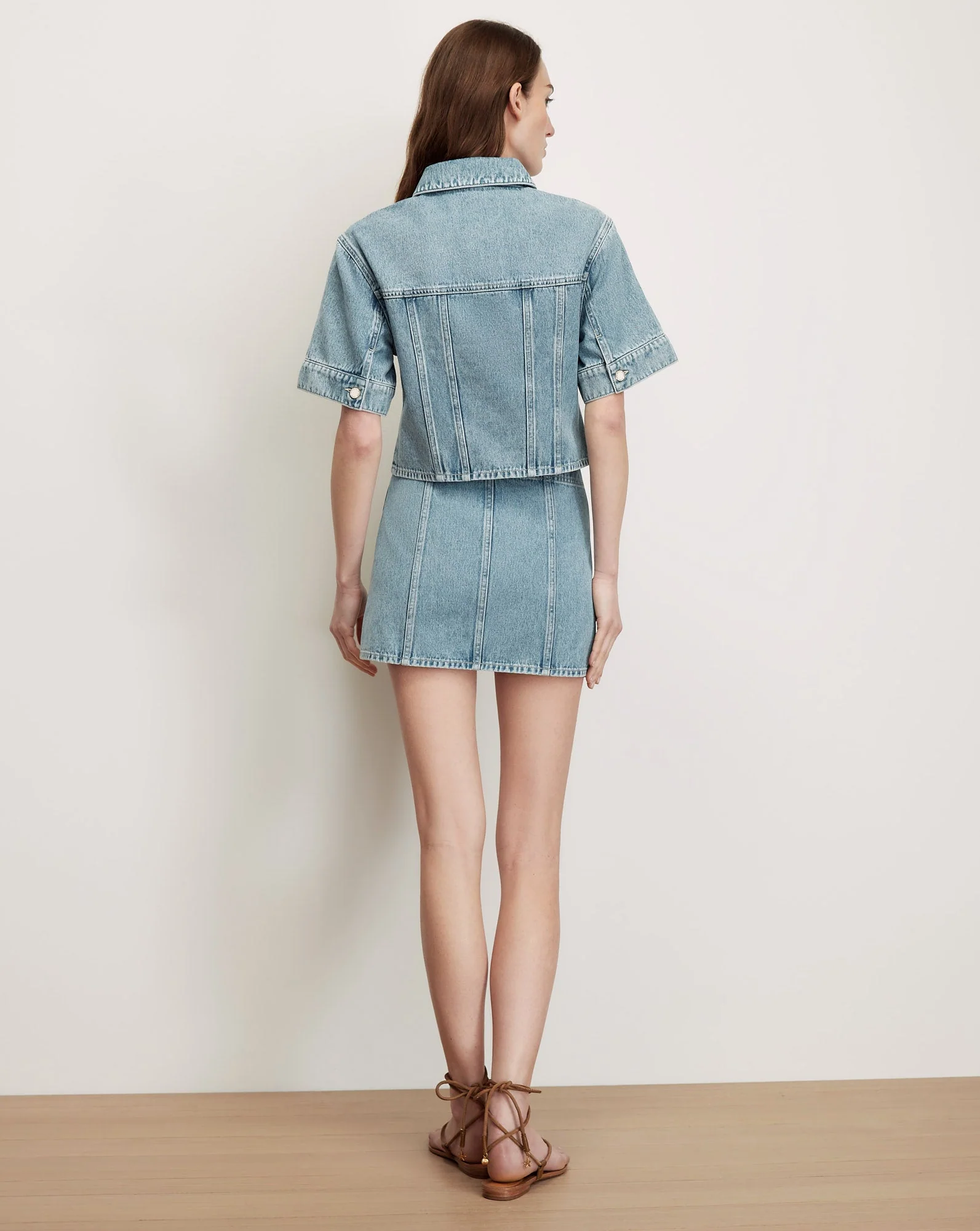 Veronica Beard - Malcom Cropped Denim Jacket - Image 4