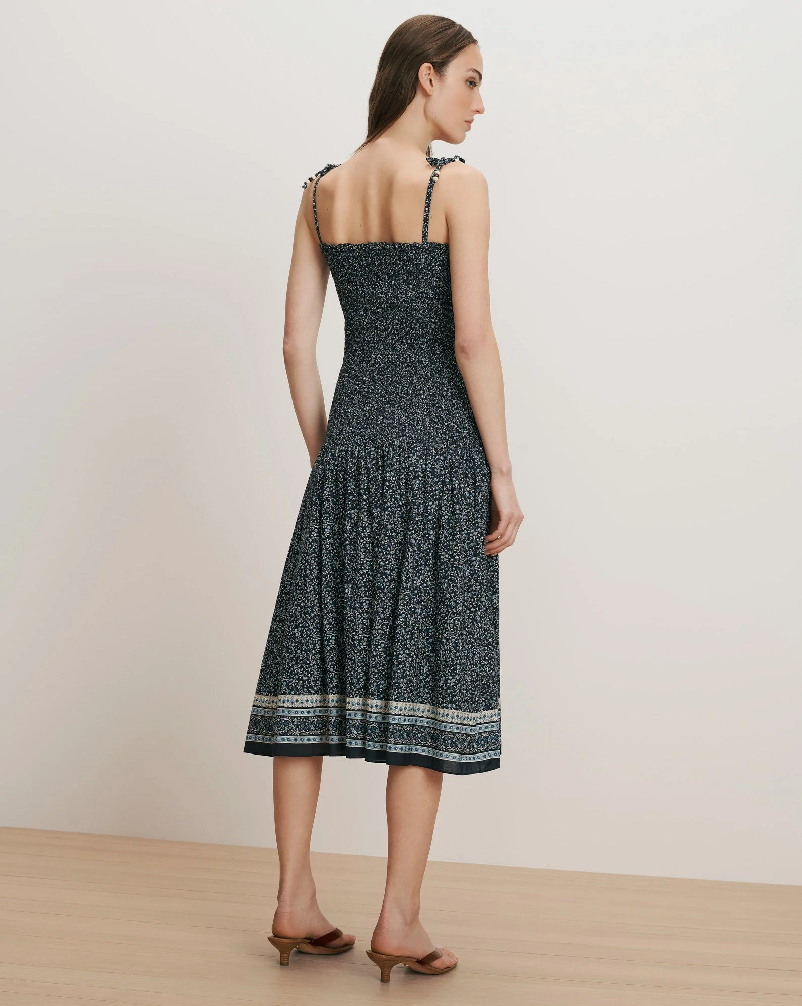 Veronica Beard - Marietta Shirred Midi Dress - Image 4