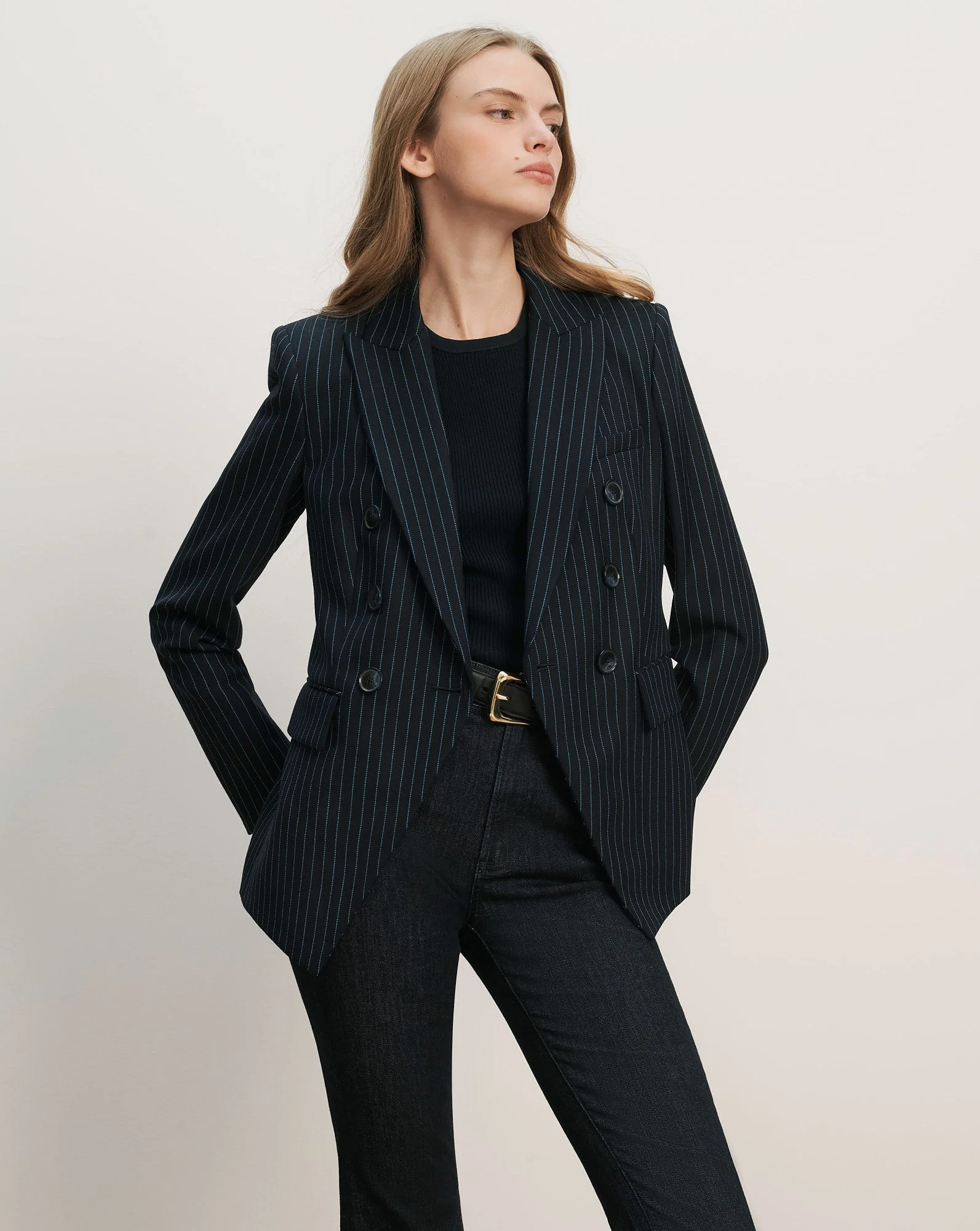 Veronica Beard - Miller Pinstripe Dickey Jacket