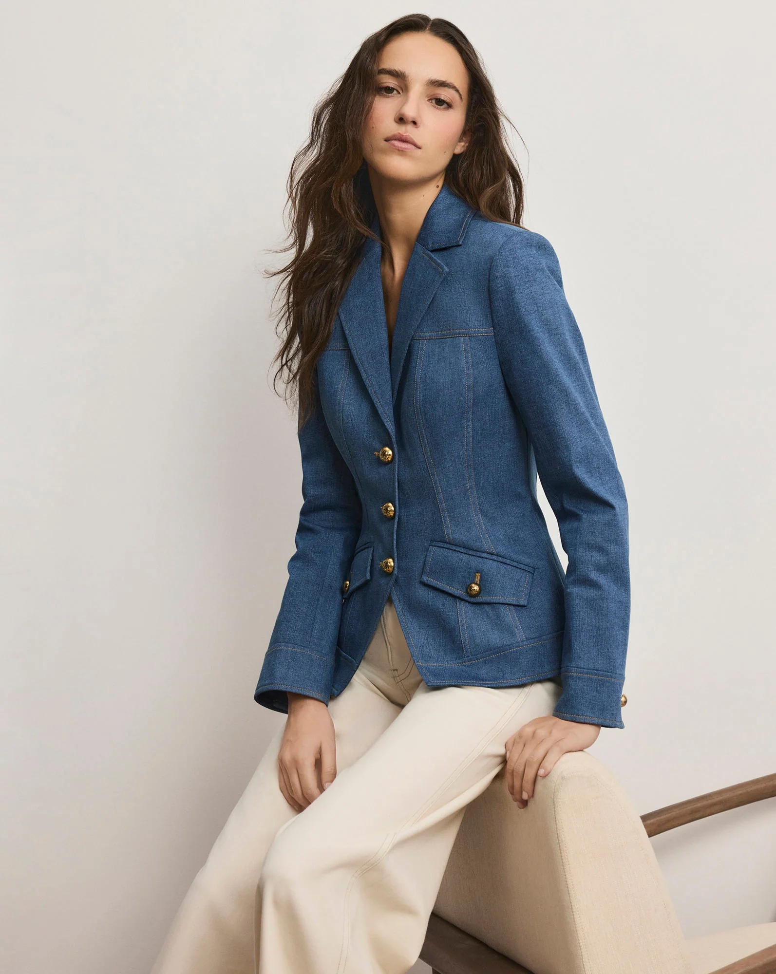 Veronica Beard - Randy Denim Dickey Jacket