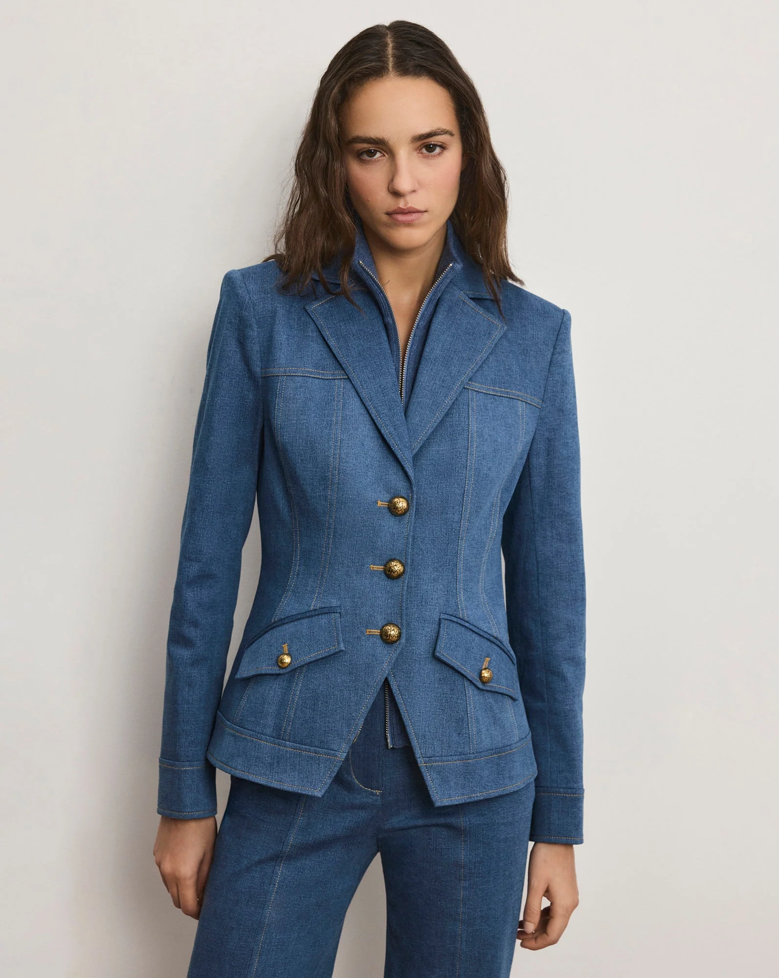 Veronica Beard - Randy Denim Dickey Jacket - Image 5