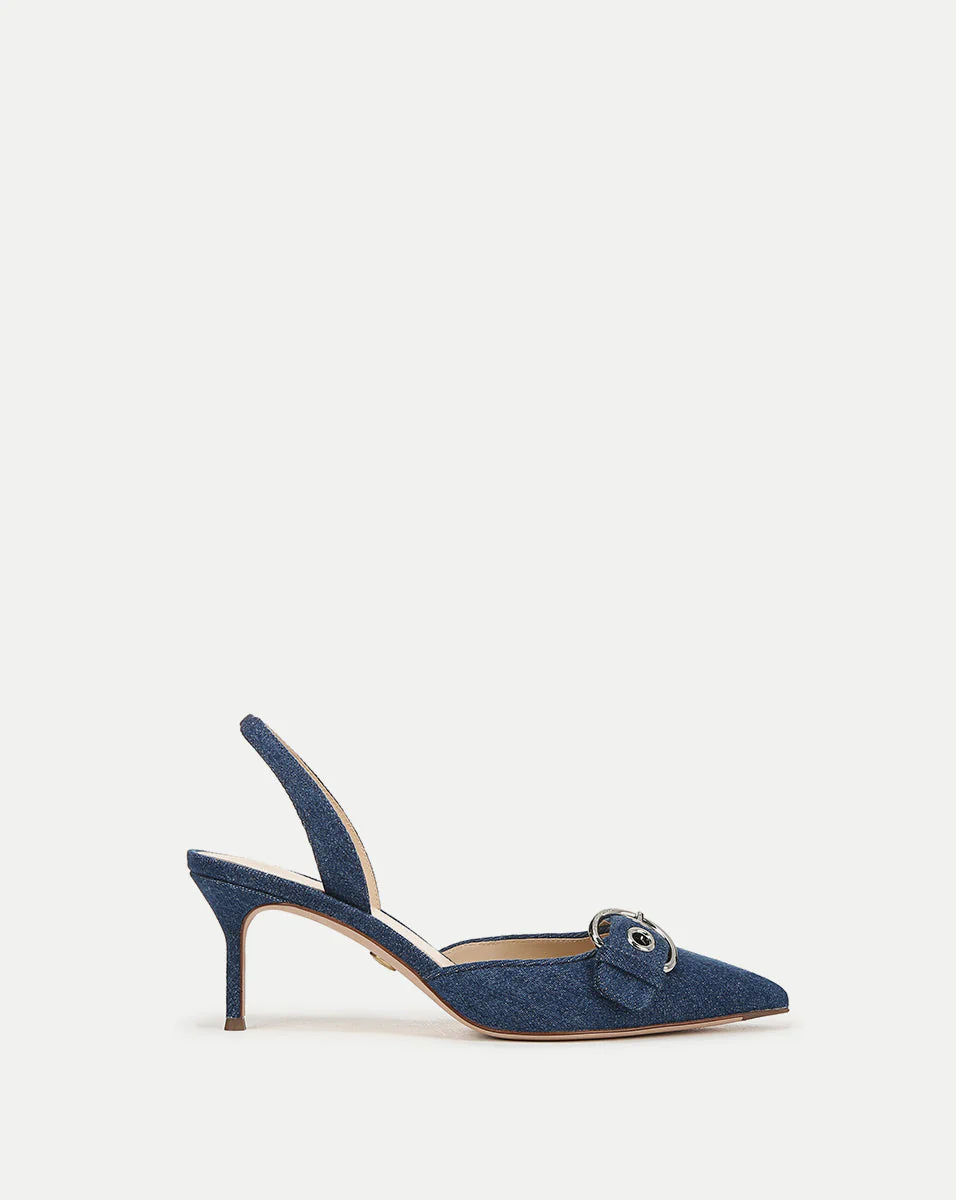 Veronica Beard - Roxy Denim Slingback Pump - Image 5