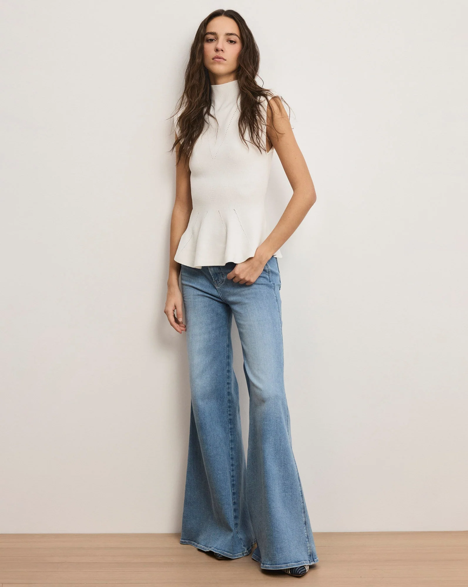 Veronica Beard - Seraphine Knit Peplum Top - Image 2