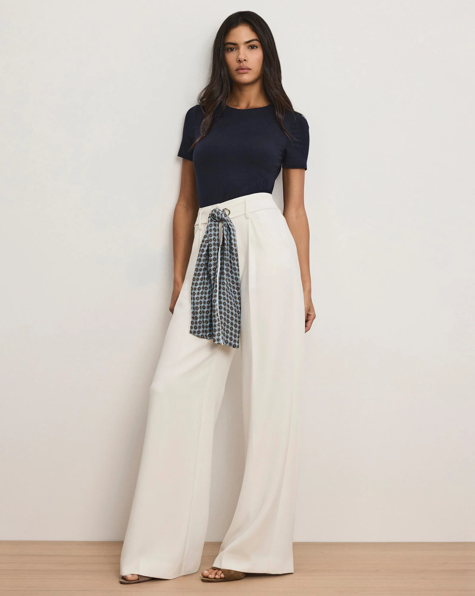 Veronica Beard - Tai Belted Wide - Leg Pant