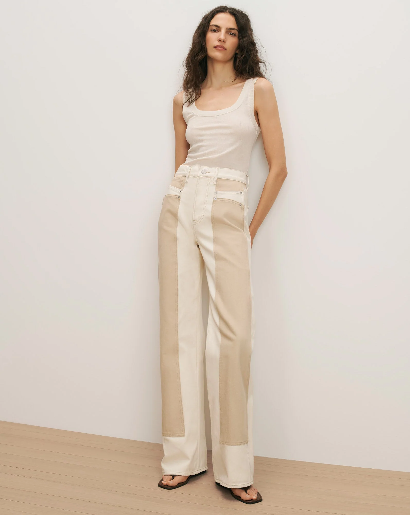 Veronica Beard - Taylor Color - Block Wide - Leg Jean