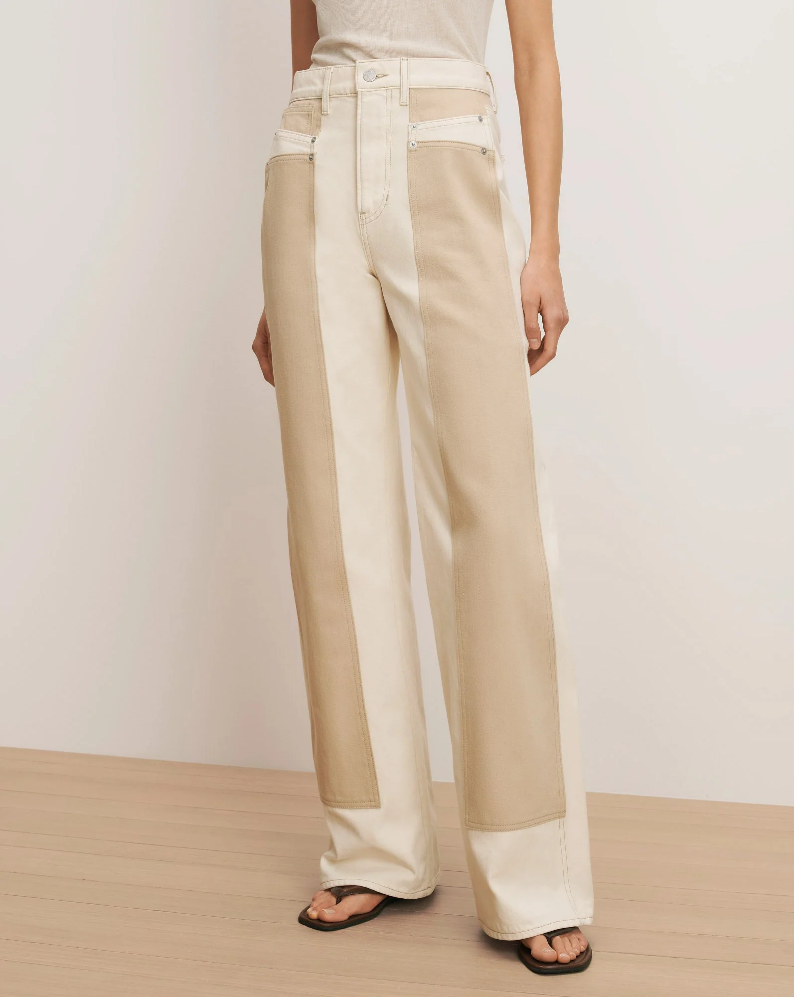 Veronica Beard - Taylor Color - Block Wide - Leg Jean - Image 2