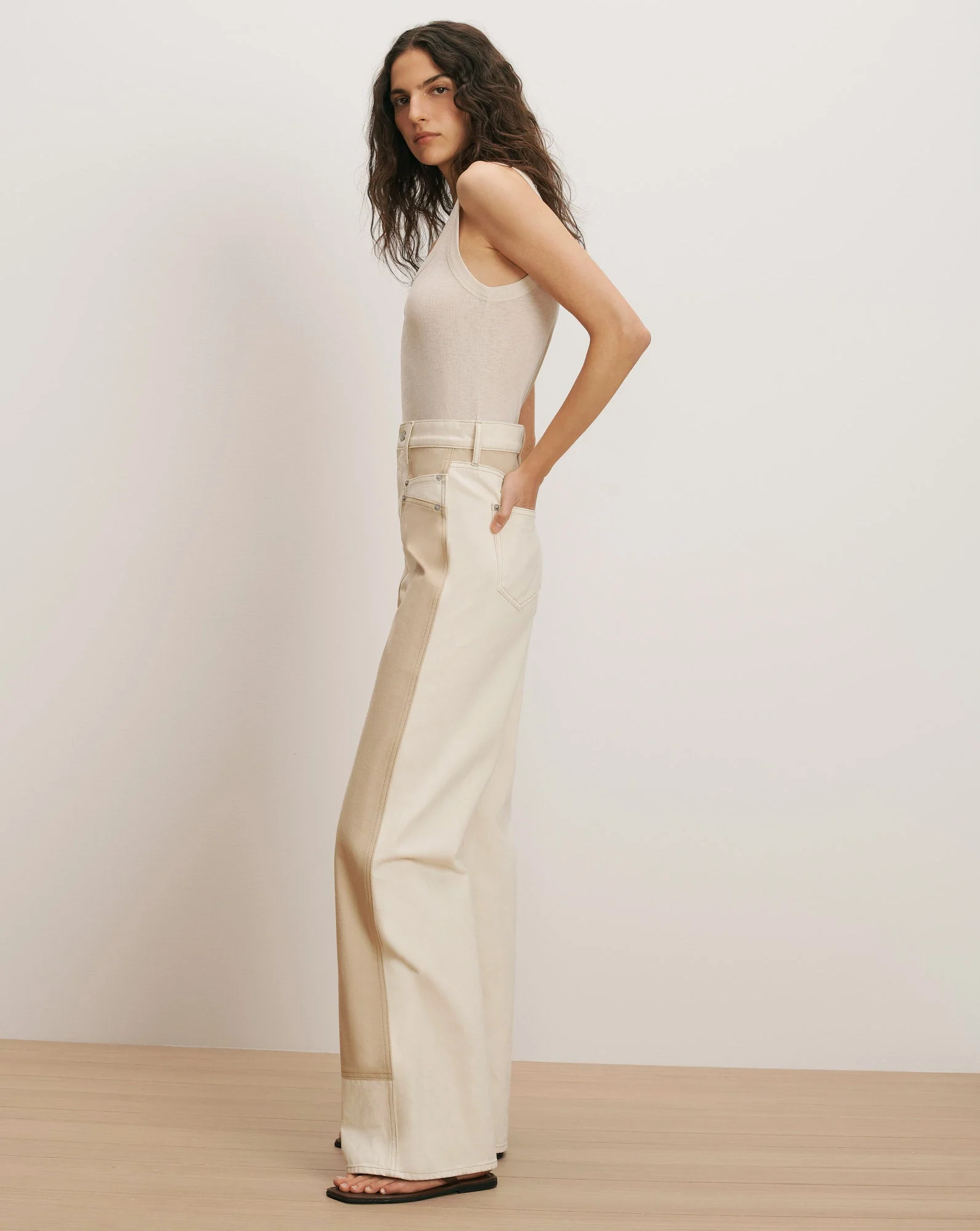 Veronica Beard - Taylor Color - Block Wide - Leg Jean - Image 3