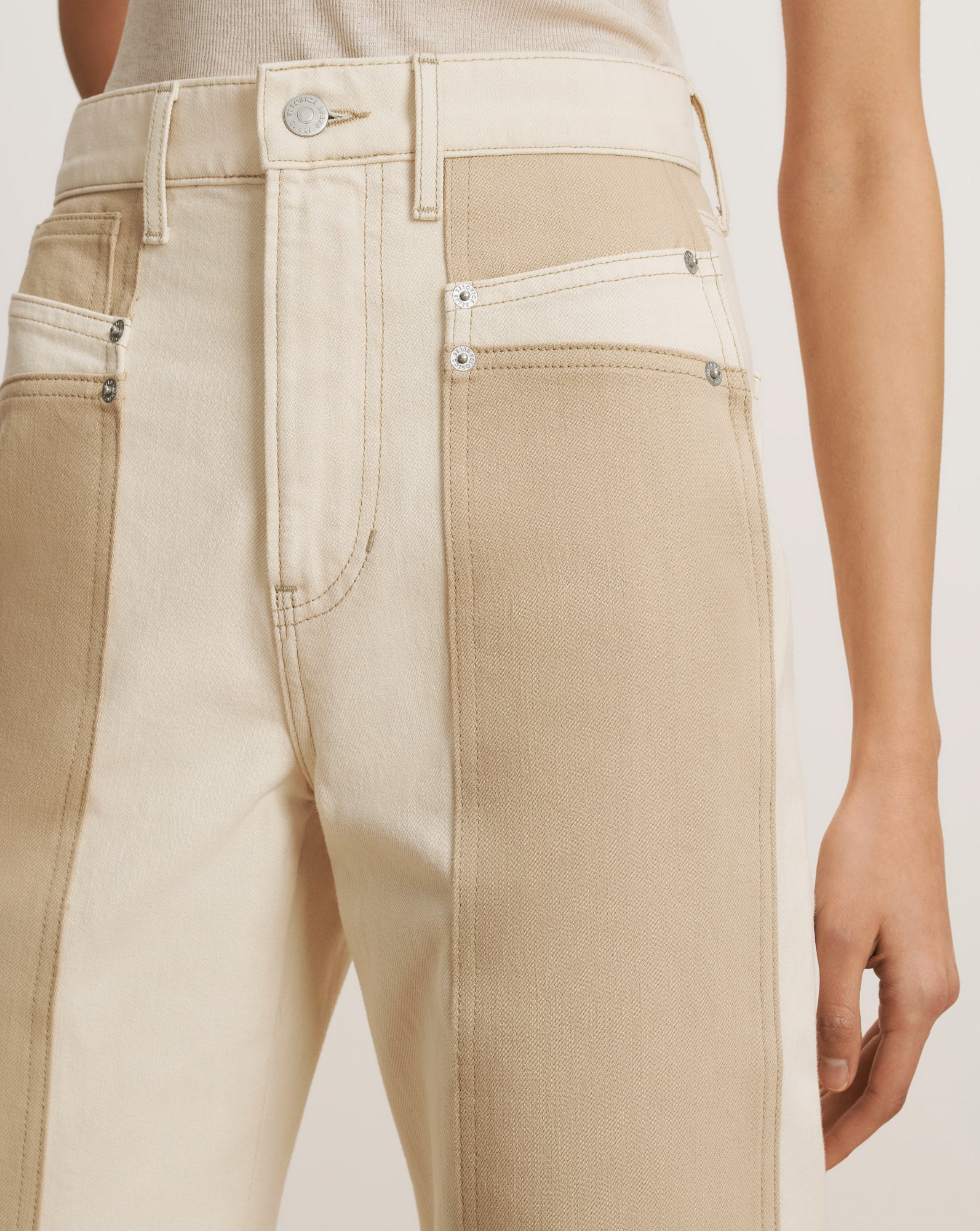 Veronica Beard - Taylor Color - Block Wide - Leg Jean - Image 6