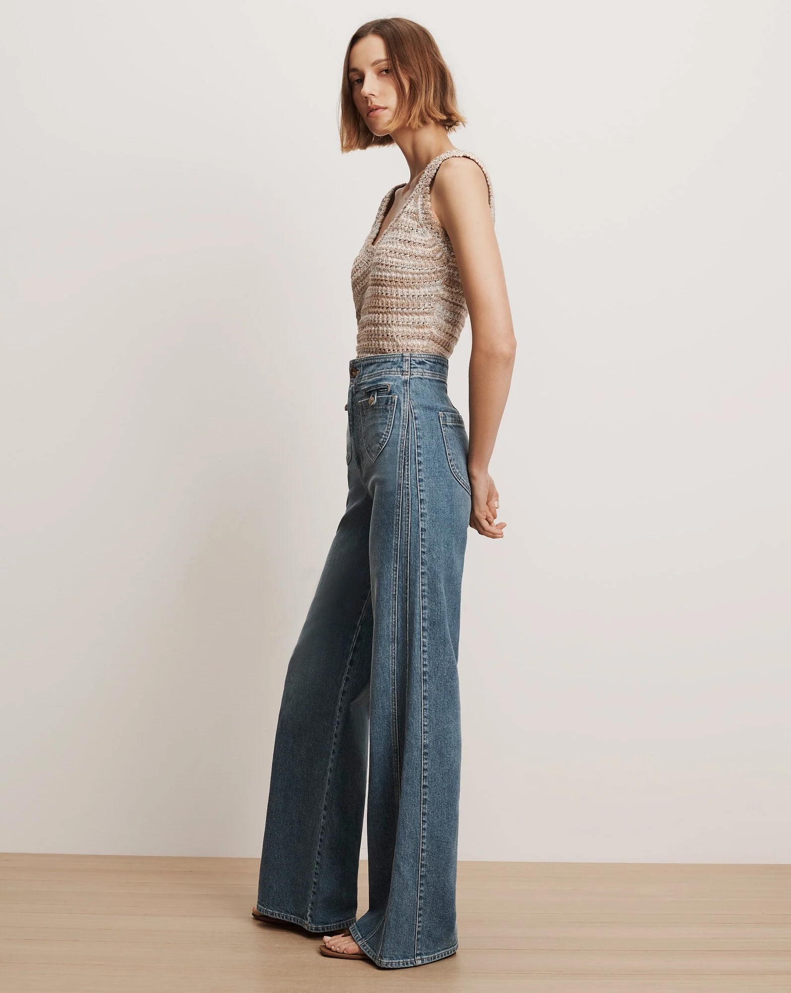 Veronica Beard - Taylor Godet Wide - Leg Jean - Image 3